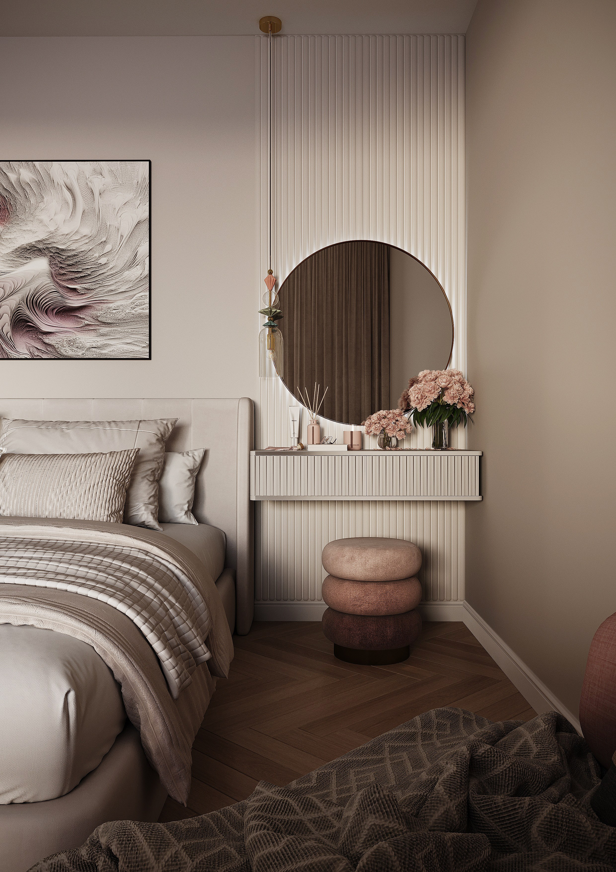 Просторная нежная квартира для милых девушек. Батракова Наталья дизайнер интерьеров Санкт-Петербург Москва Архангель