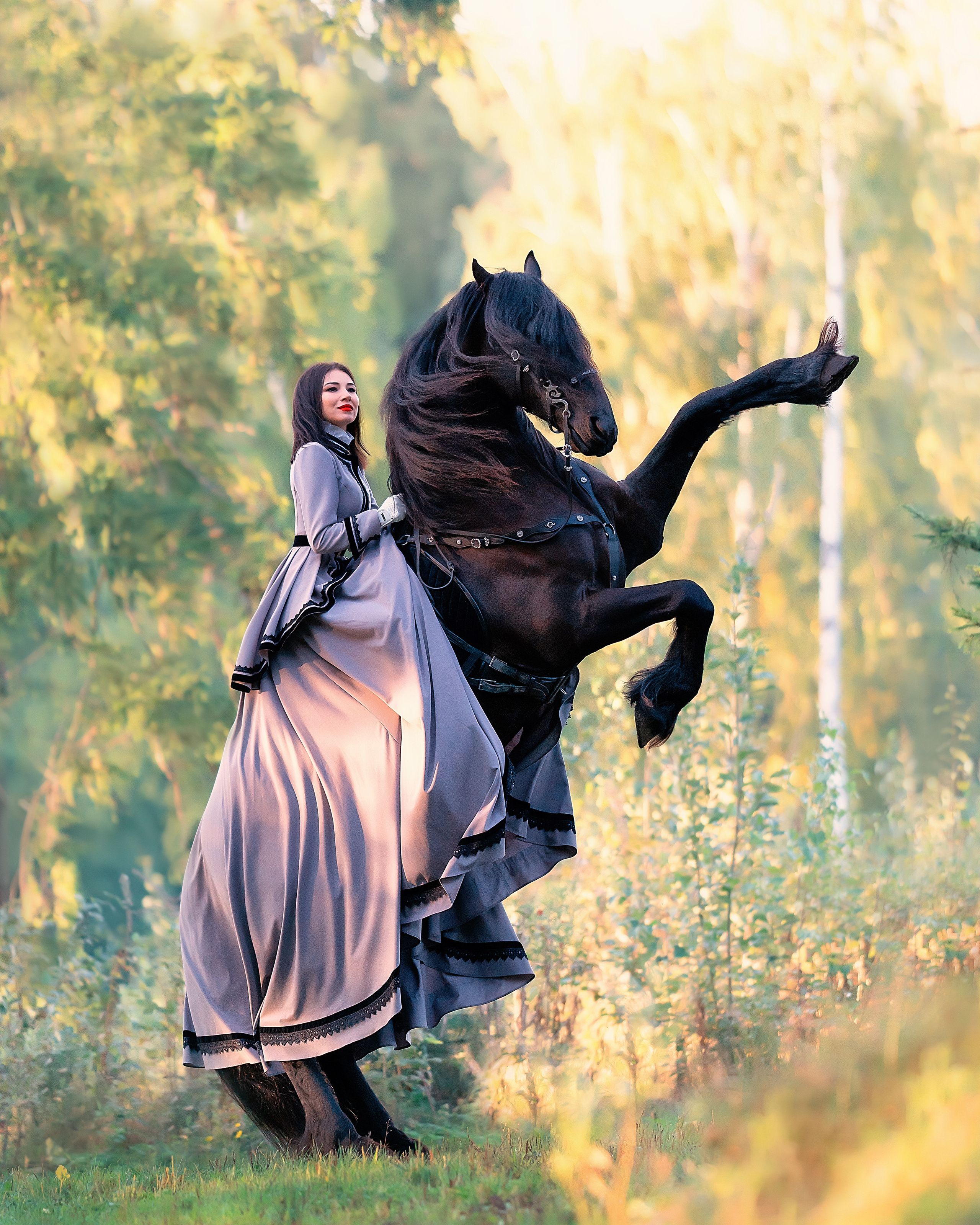 Женский портрет с лошадью. Фотограф Кочнова Диана город Владивосток