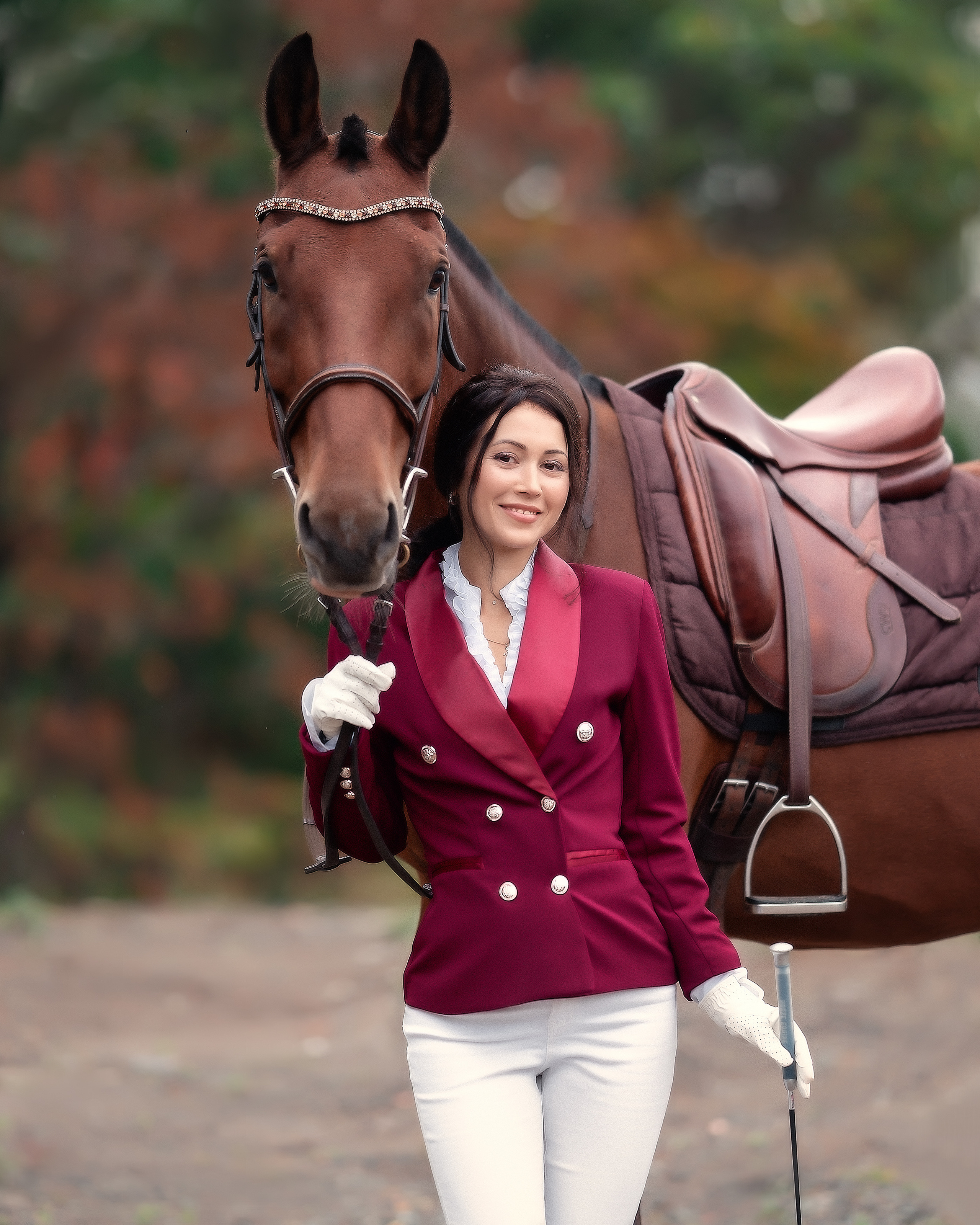 Женский портрет с лошадью. Фотограф Кочнова Диана город Владивосток