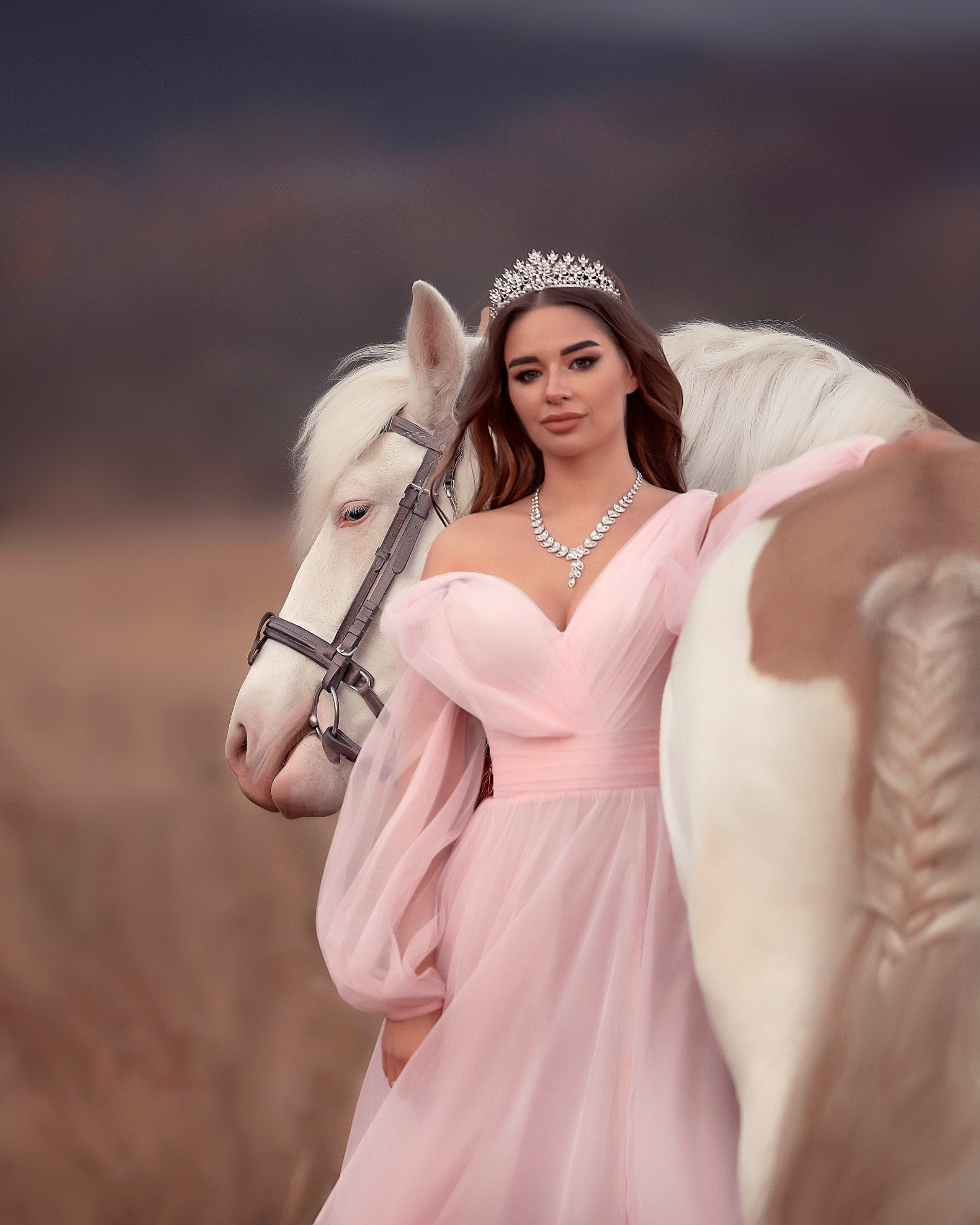 Женский портрет с лошадью. Фотограф Кочнова Диана город Владивосток