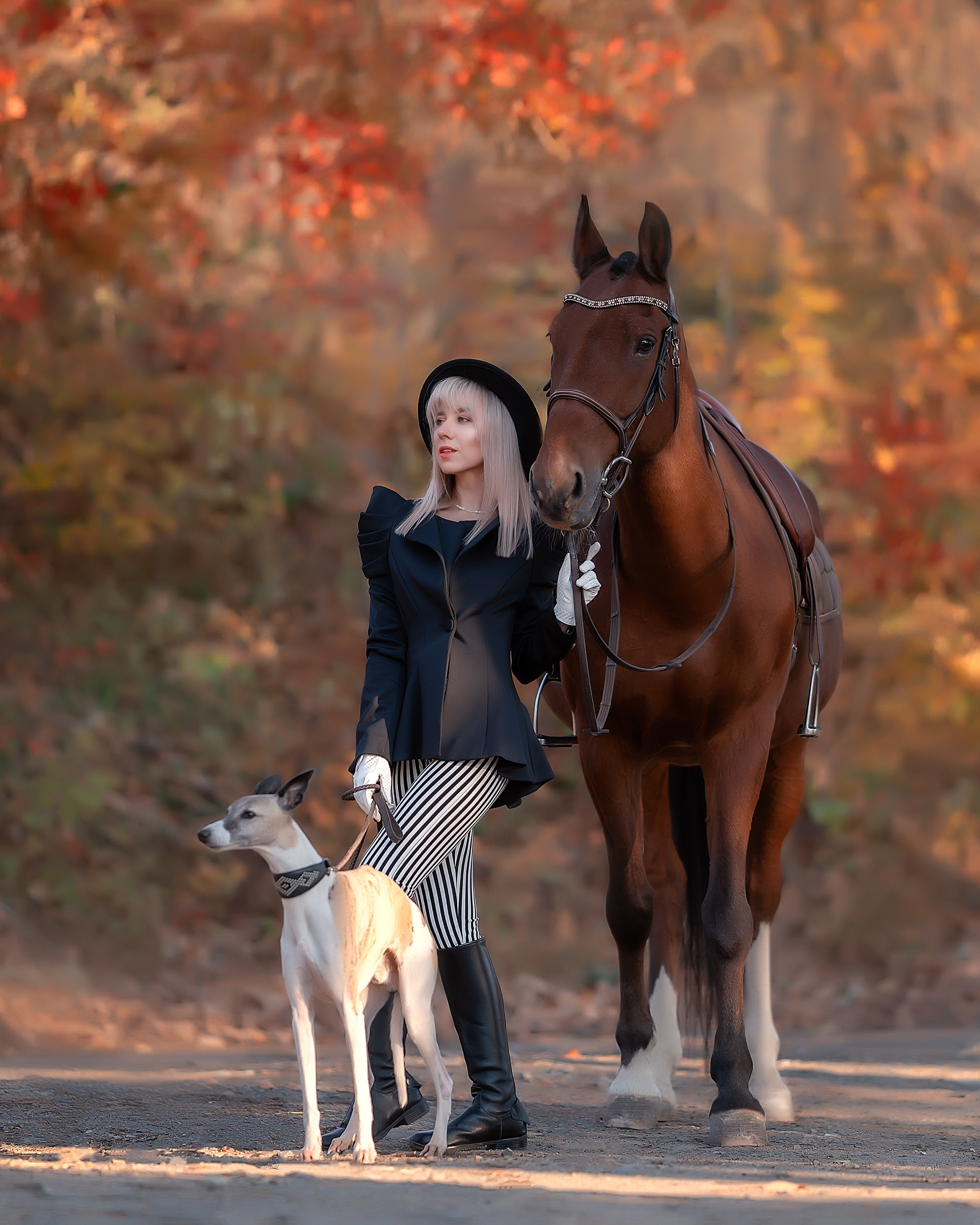 Женский портрет с лошадью. Фотограф Кочнова Диана город Владивосток