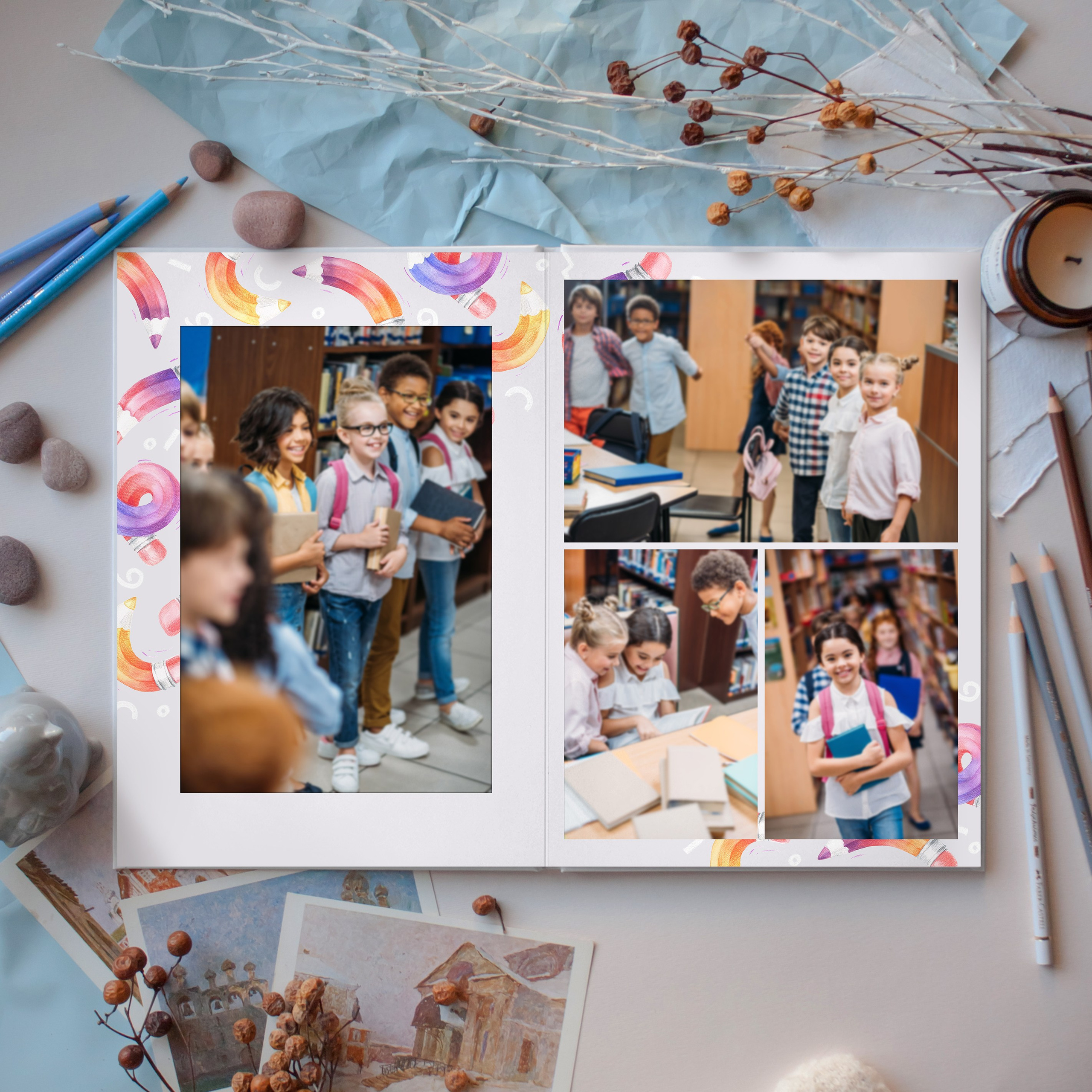 Цветные карандаши. Выпускные альбомы в Ставрополе