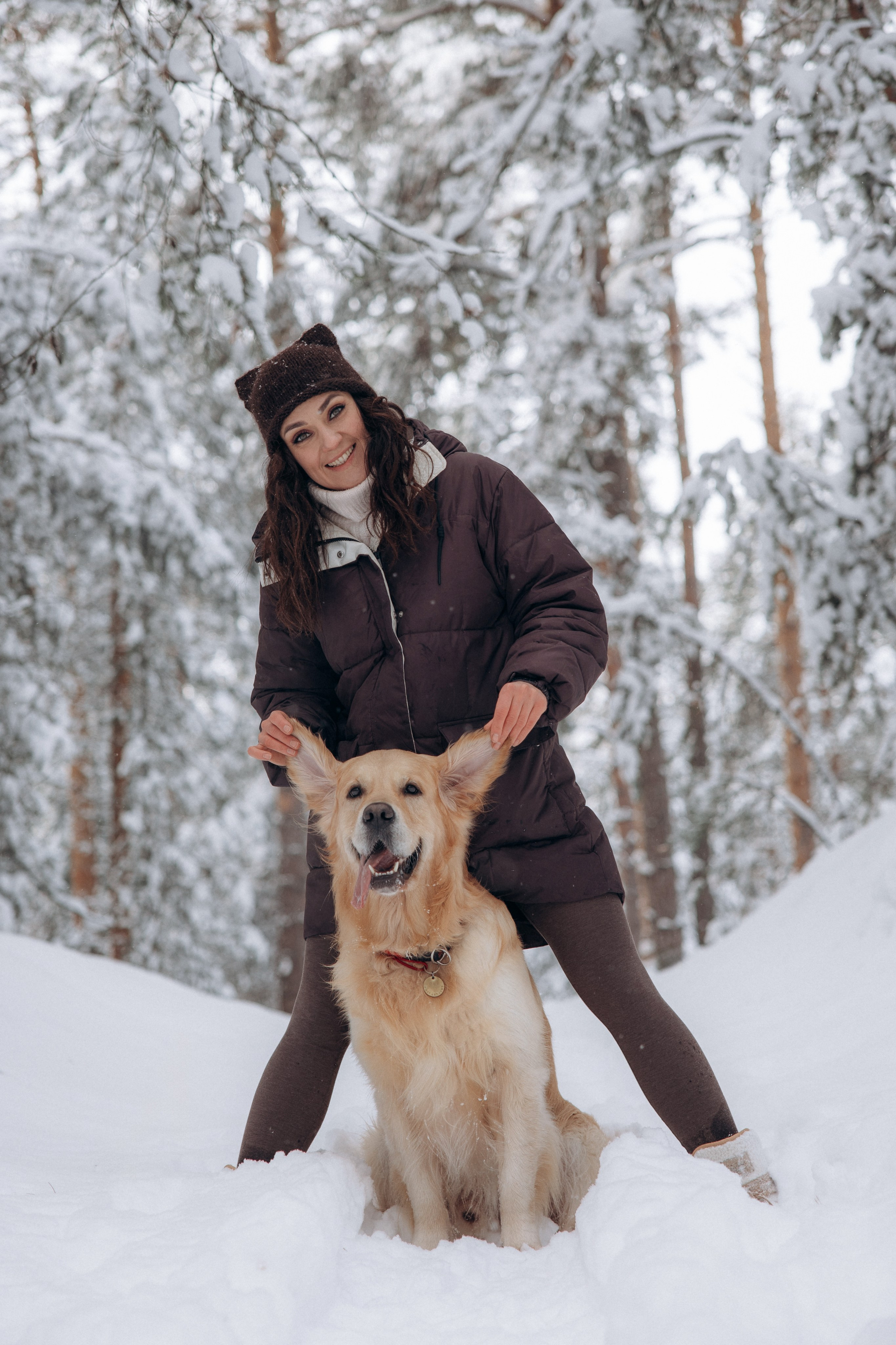 Зимняя история, Света и Чарли. Фотограф анималист в Казани Алина Сулейманова. Фотограф животных