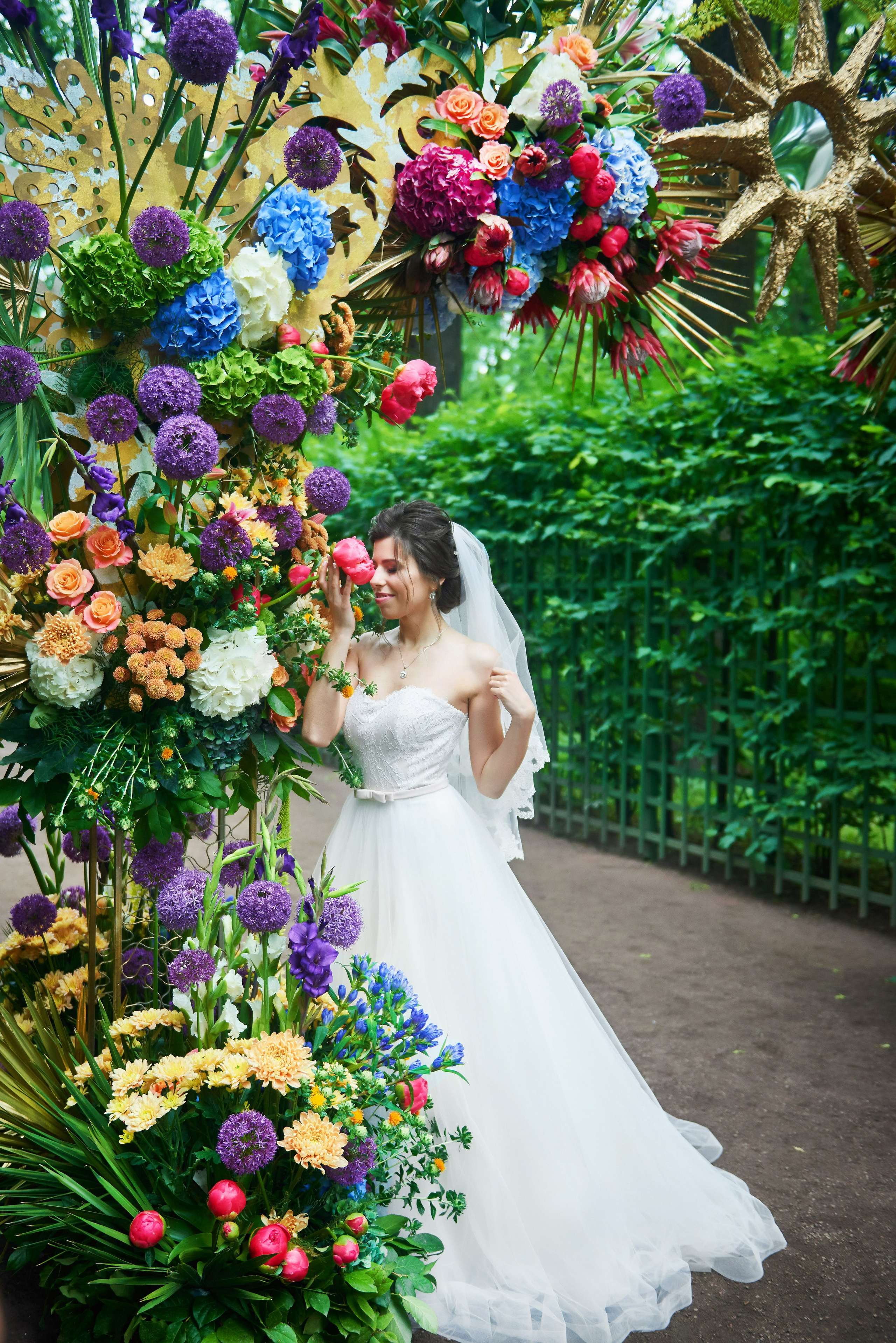 Валерия и Андрей (свадебная фотосессия в Летнем саду). Портретный, семейный и свадебный фотограф в Санкт-Петербурге и в Пушкине Ширяев Денис