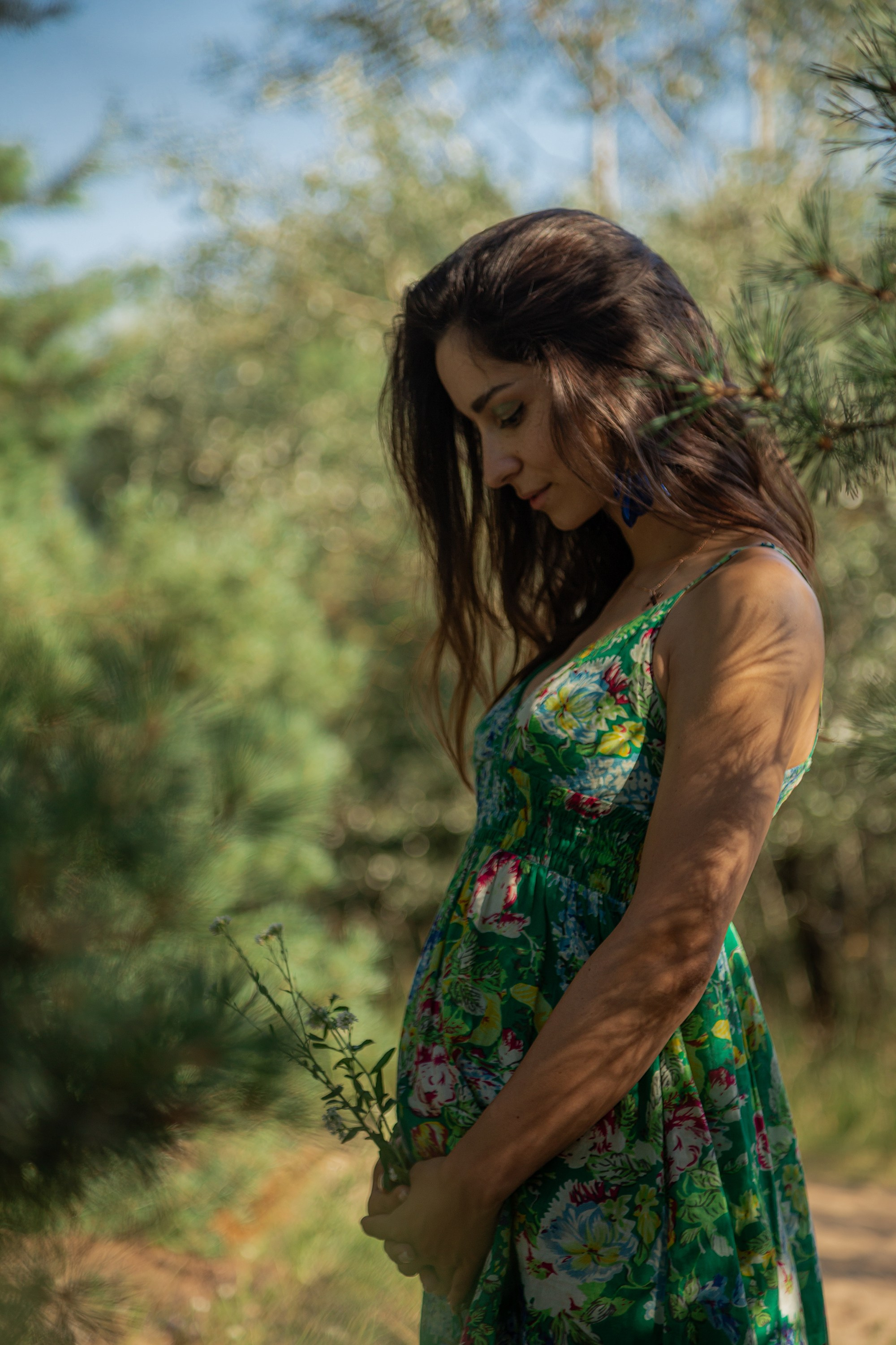 фотограф Анна Добрачёва, Anna Dobracheva, AIDphoto, беременность, серебренный бор, фотосессия в лесу, песок