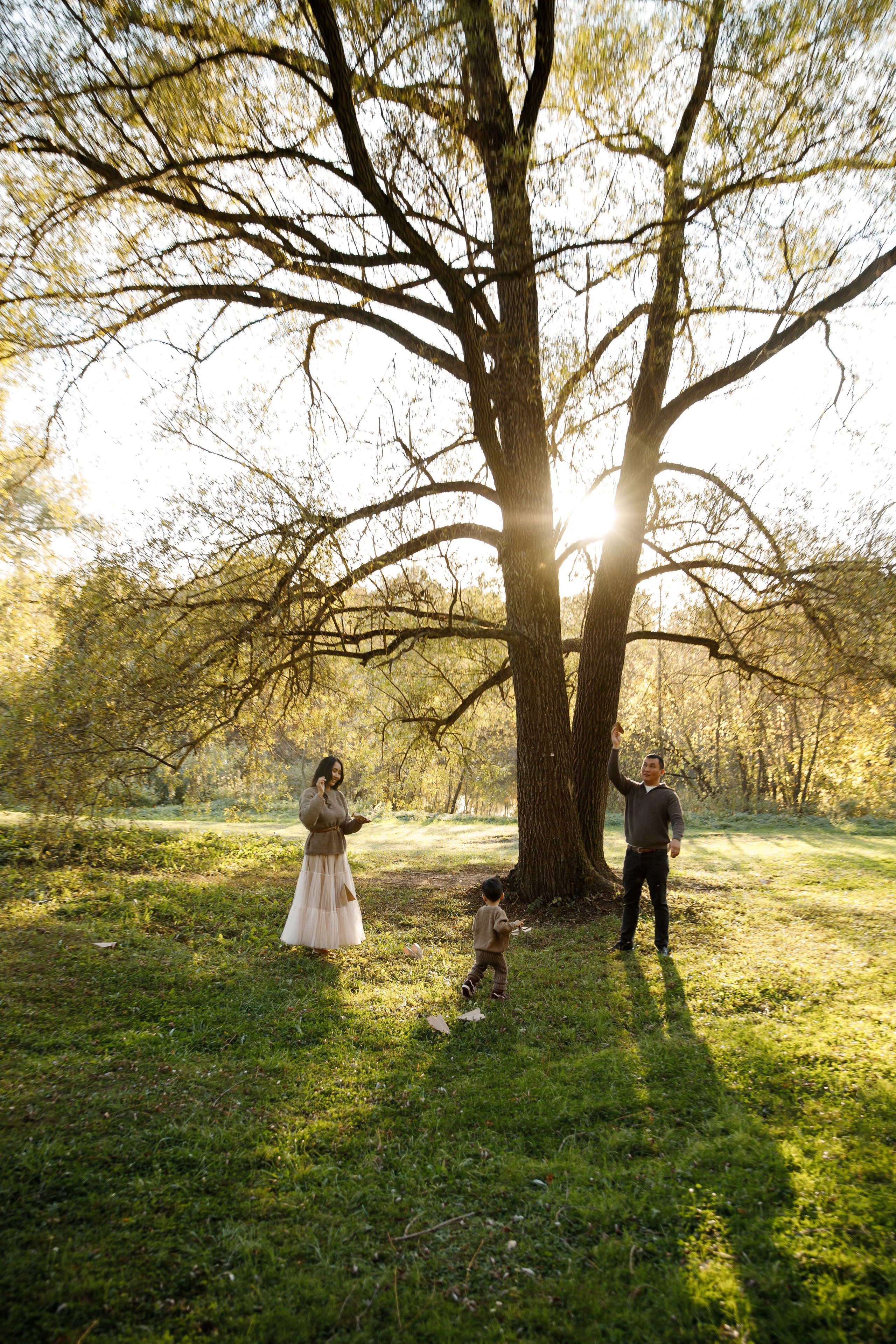 Осенняя семейная фотосессия в усадьбе Валуево. Фотограф Александра Сыщенко