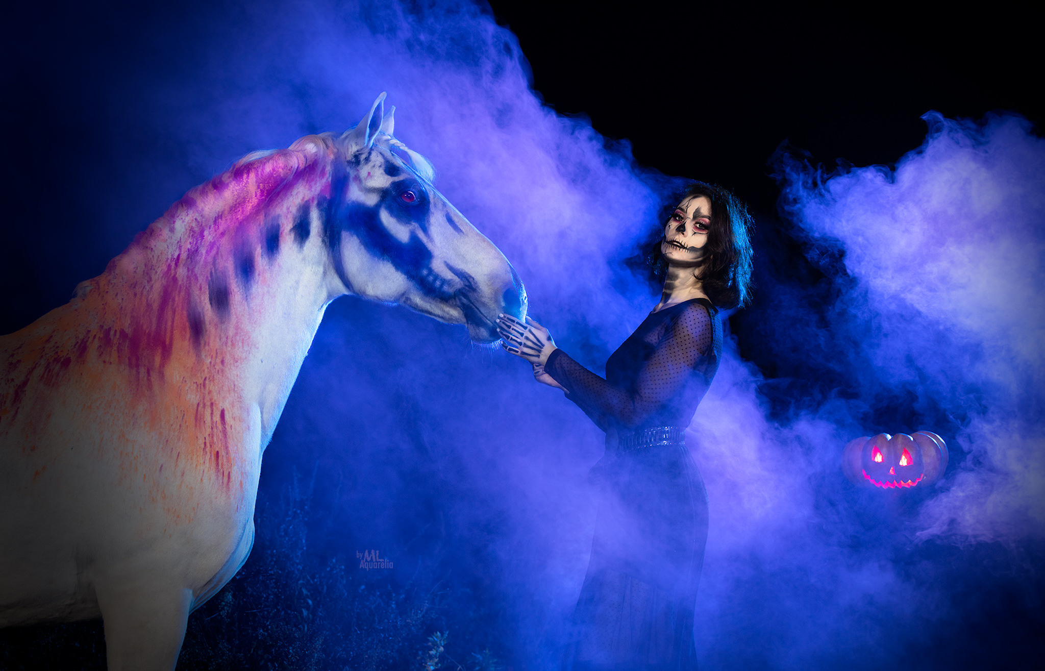 Конные фотосессии с использованием студийного оборудования. Mrs.Aquarelia Конный фотограф Марианна Леонтьева