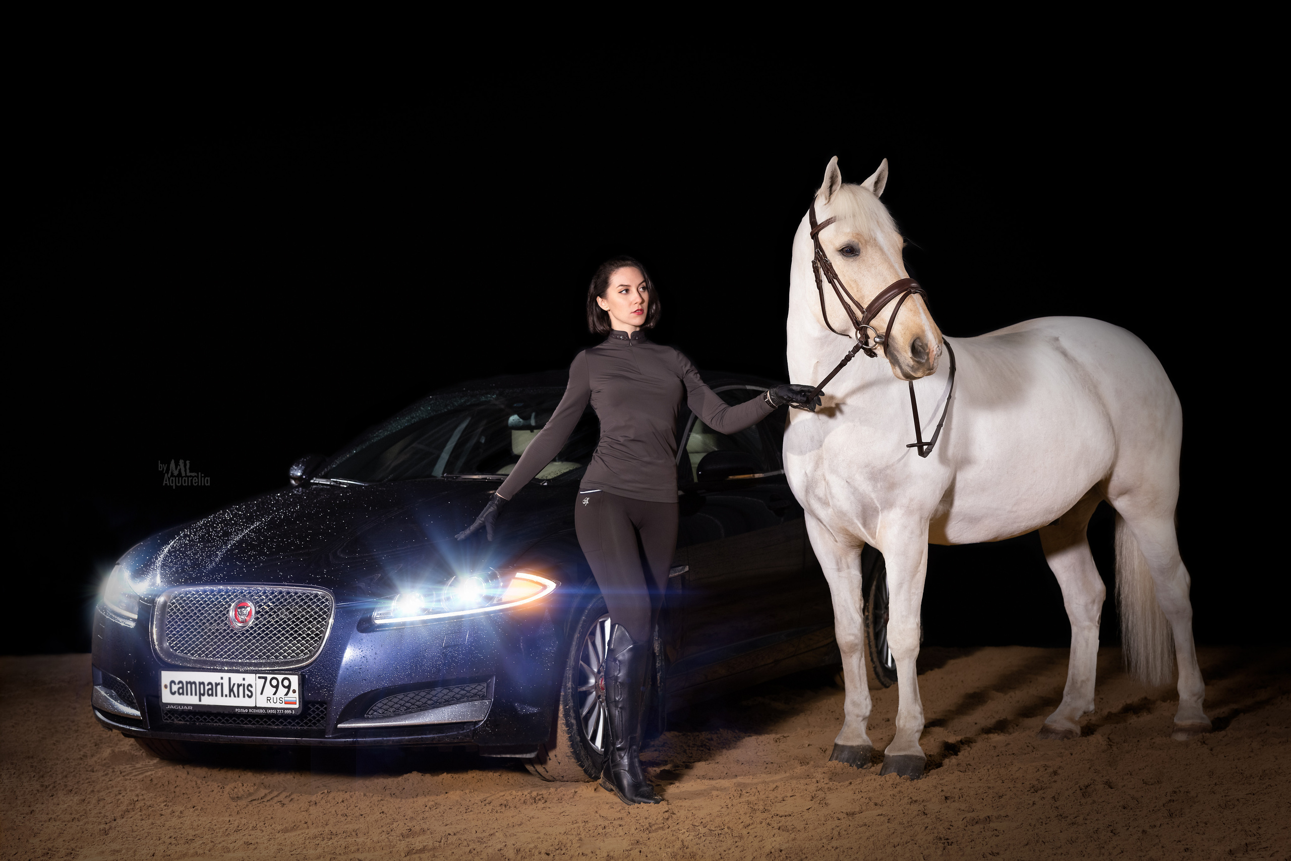 Конные фотосессии с использованием студийного оборудования. Mrs.Aquarelia Конный фотограф Марианна Леонтьева