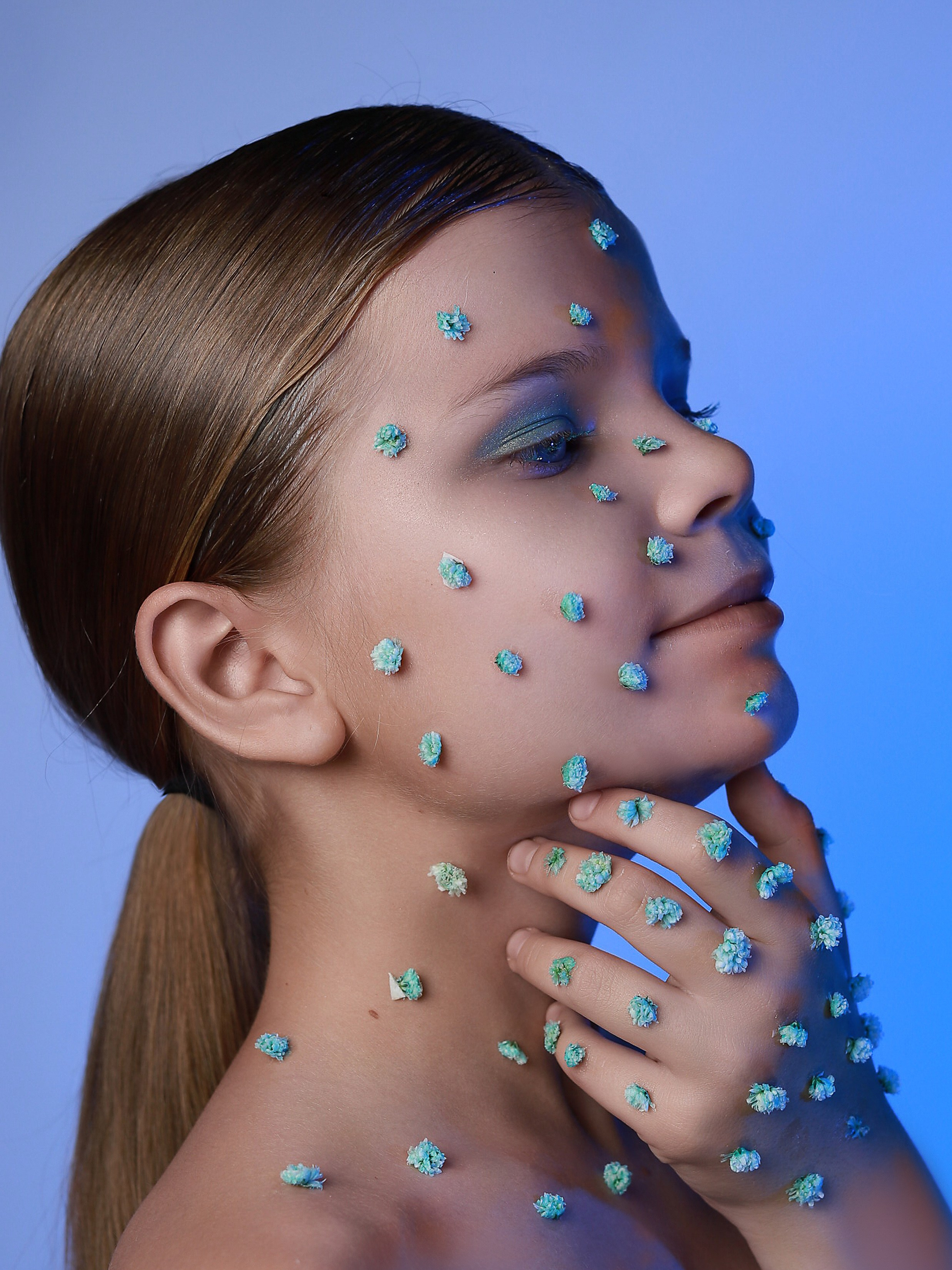 Портреты с цветами. Фотограф Юлия Мальцева