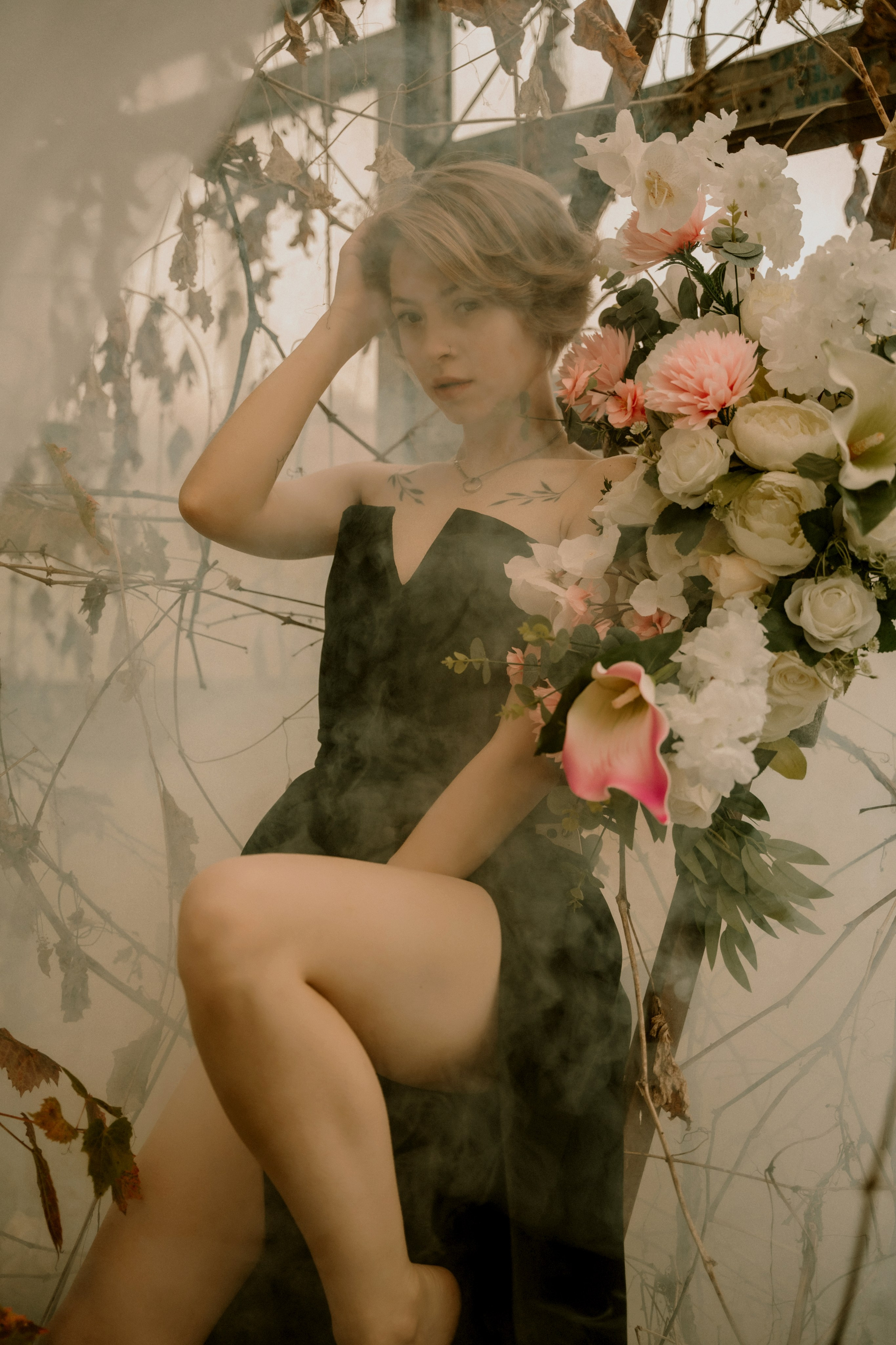 Дарья в теплице. Свадебный и индивидуальный фотограф в Суворове Клюева Мария