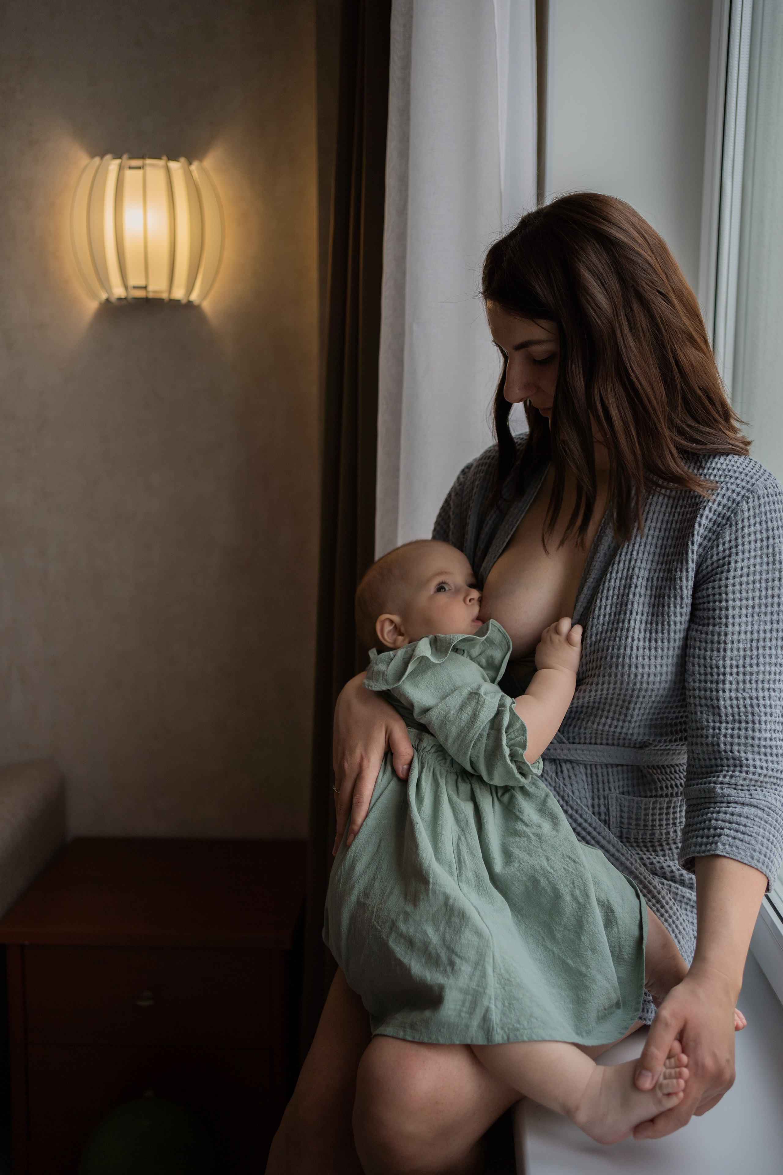 Домашняя фотосессия. Годик Еве. Фотограф грудного вскармливания в Москве Екатерина