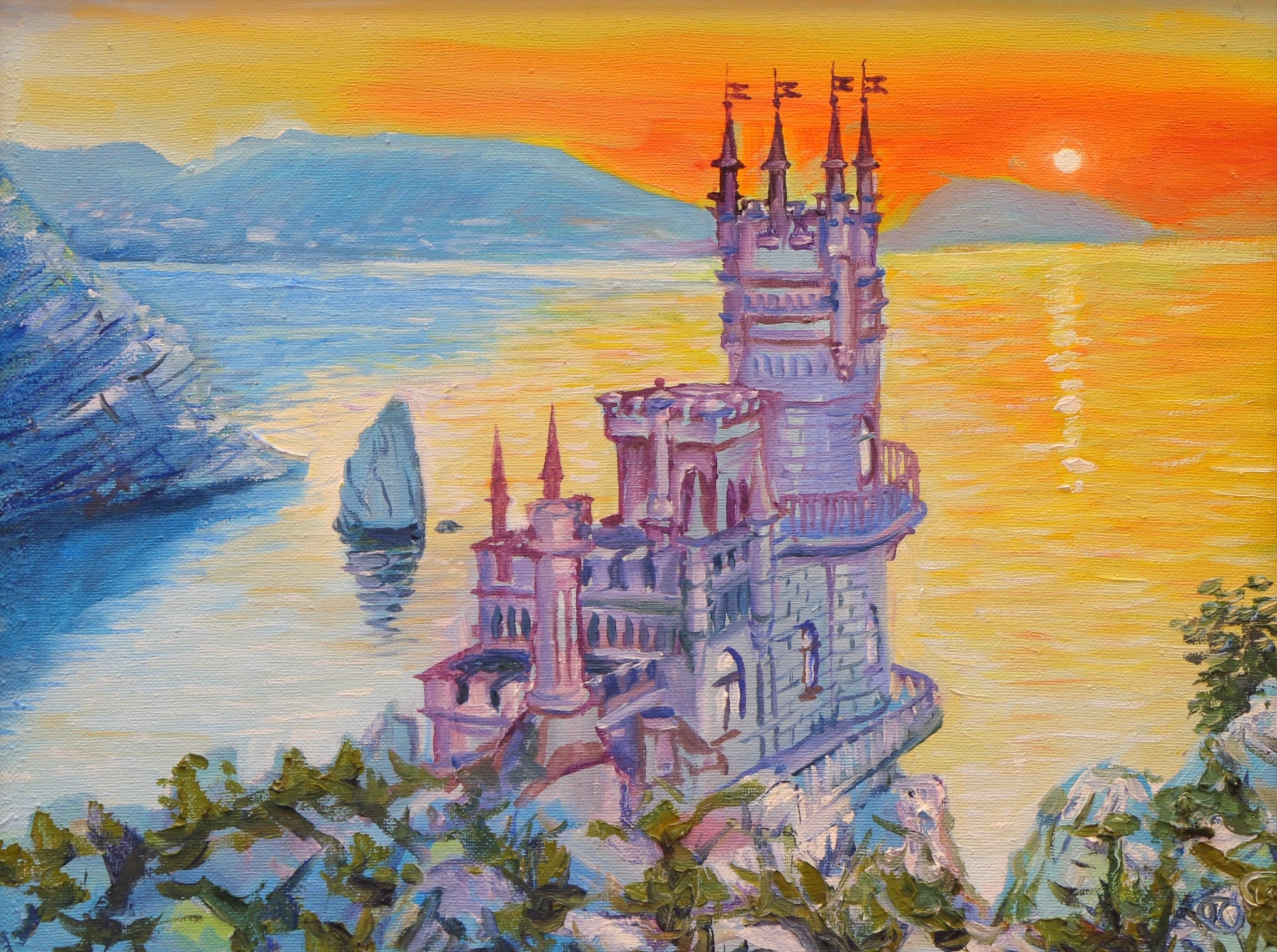 Крымский пейзаж. Продажа картин маслом на холсте в г. Ялта