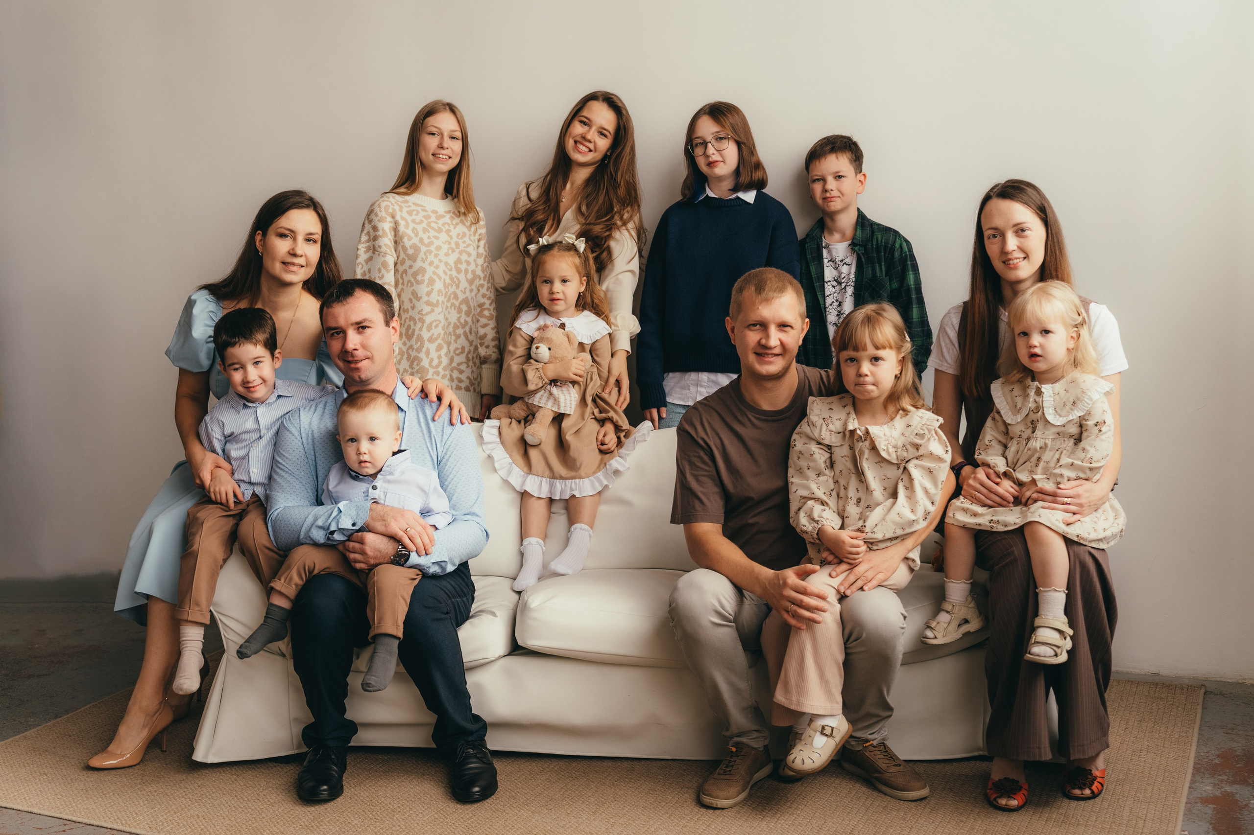 Большая семья. Семейный фотограф • Домашние съемки в Нижнем Новгороде