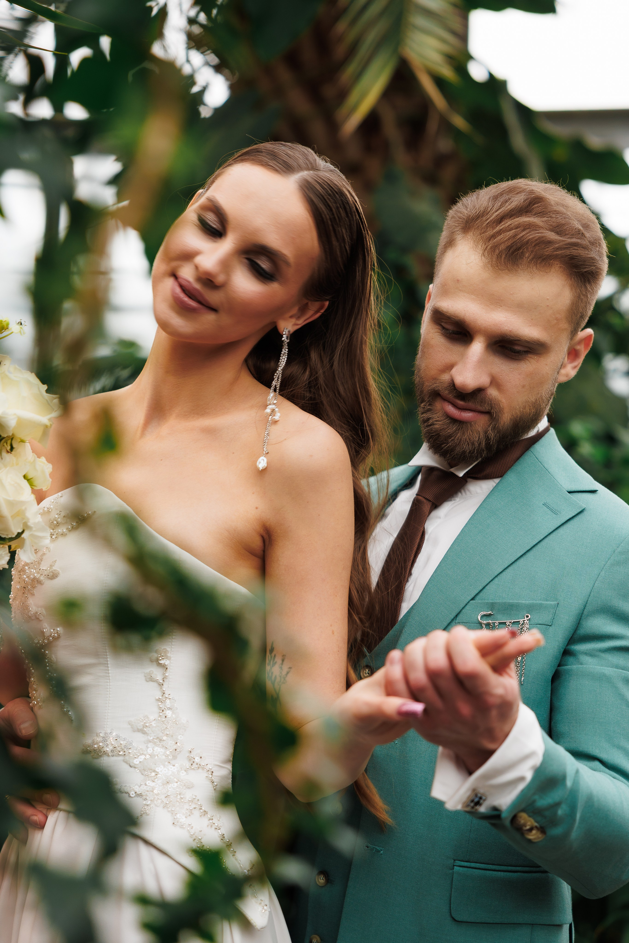 Свадебная прогулка в оранжерее. Питер. Свадебный и семейный фотограф в Москве Красинская Мария