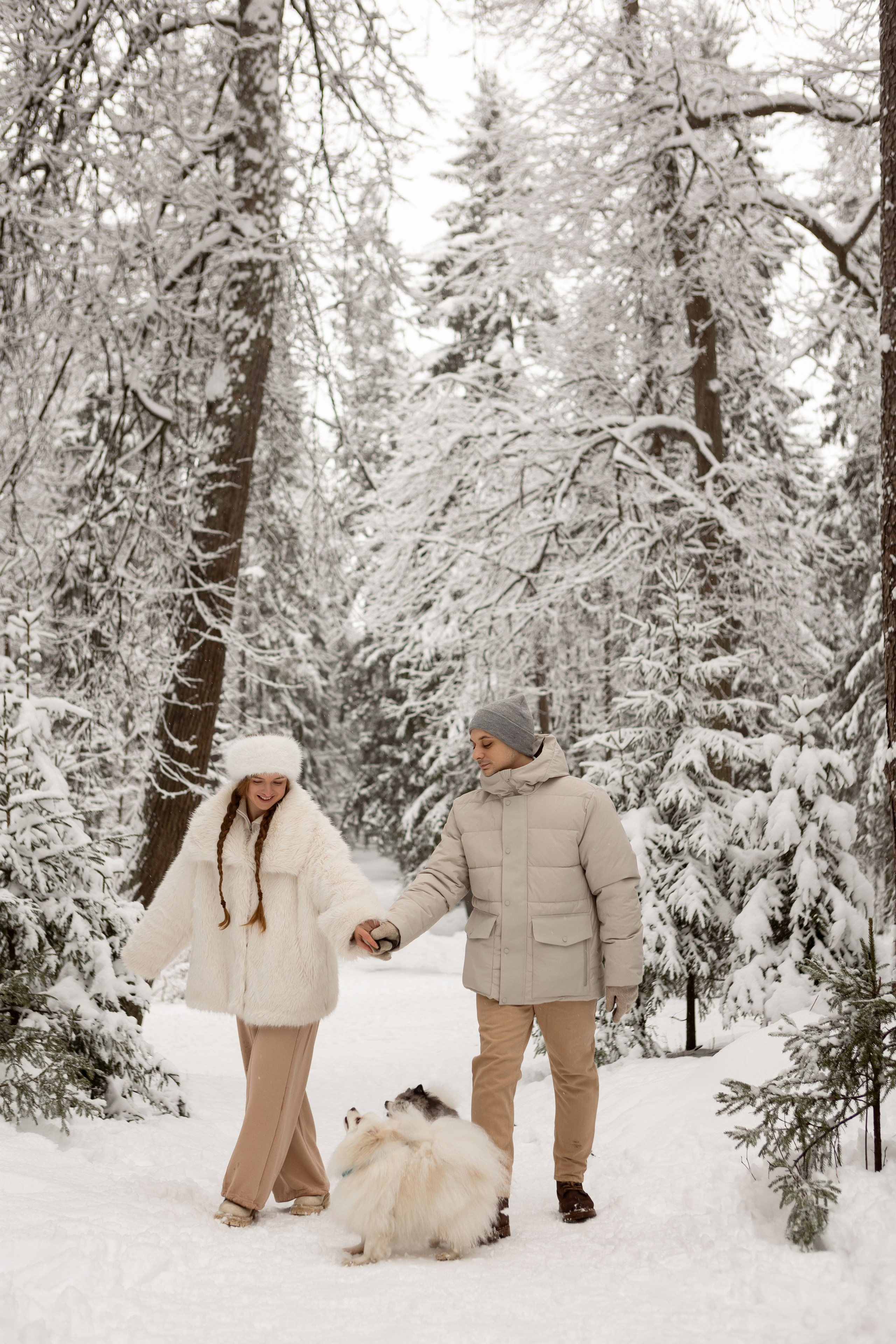 Новогодняя фотосессия с собачками в шуваловском парке. Свадебный фотограф в СПБ | Санкт-Петербурге Анастасия Рахимгулова