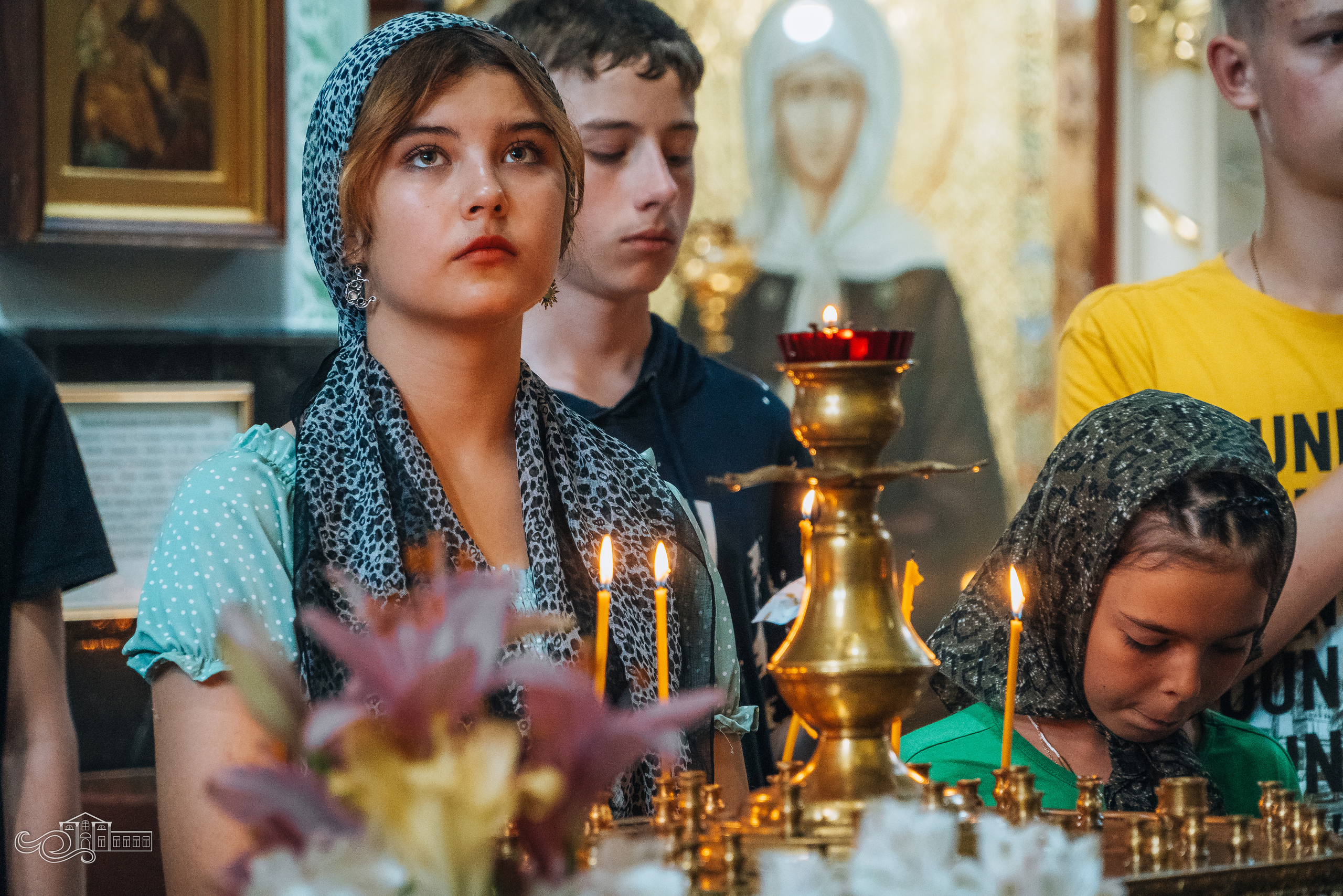 Молебен с учащимися и молодежью. Новотитаровский Дом культуры