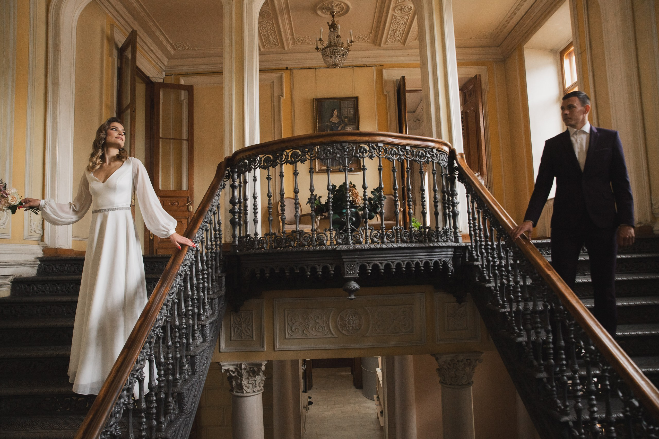 Свадебная съемка в Пушкинской читальне. Свадебный и портретный фотограф в Москве Мария Кравченко