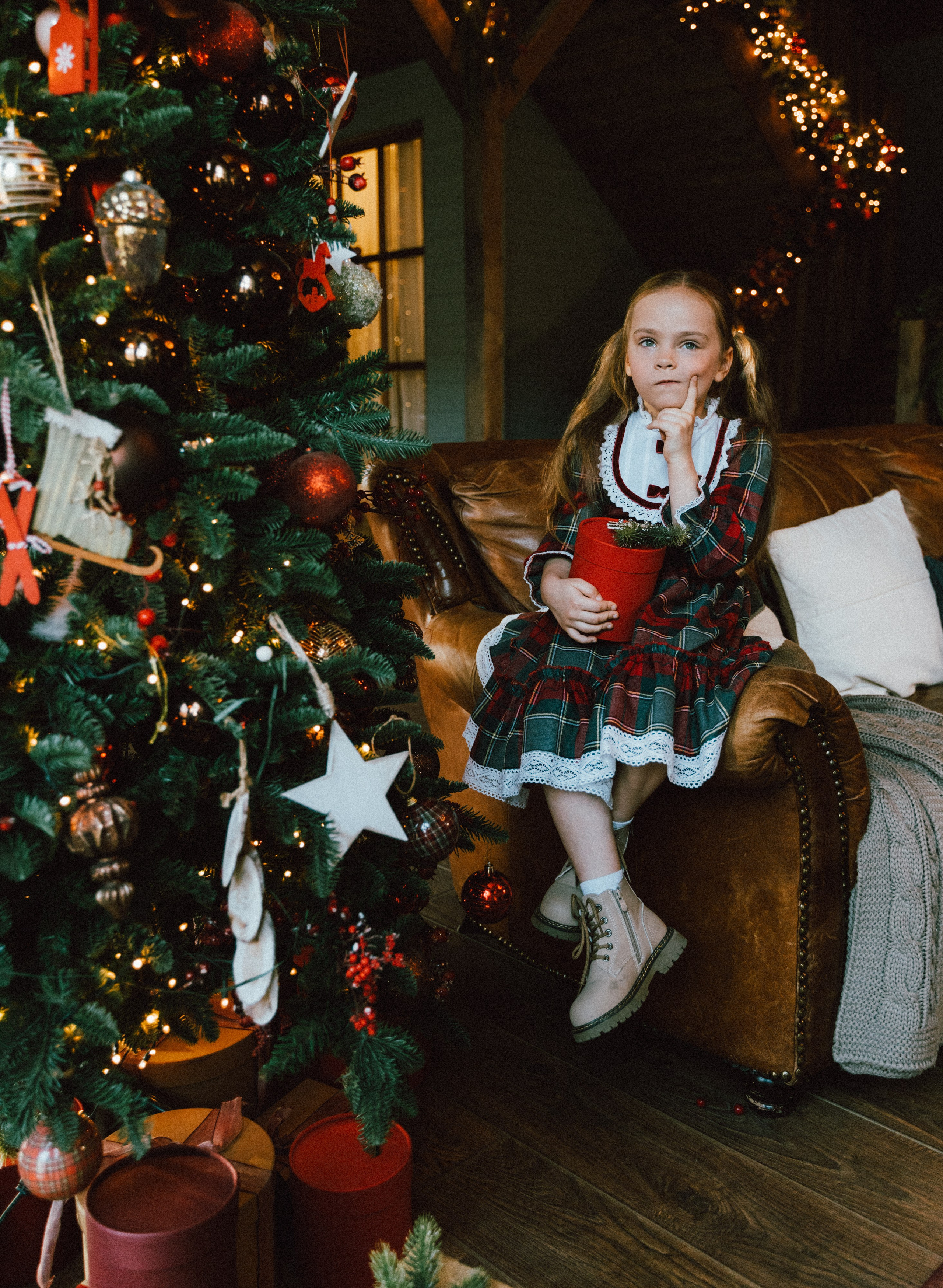 Новогодняя фотосессия в студии. Свадебный, семейный, детский, женский фотограф в Москве Дина Мажейка