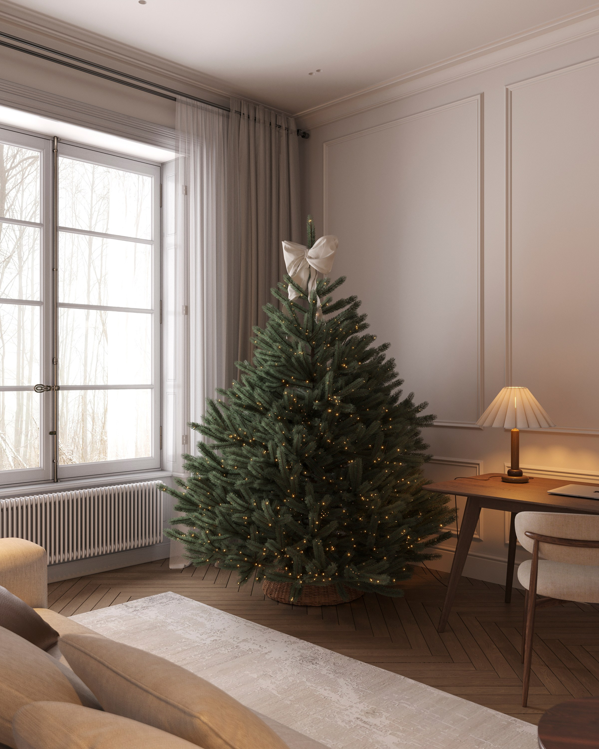 CHRISTMAS CHARM | DESIGNER ANNE KIREEVA. Interior Visualization by Valerie Stetyukevich