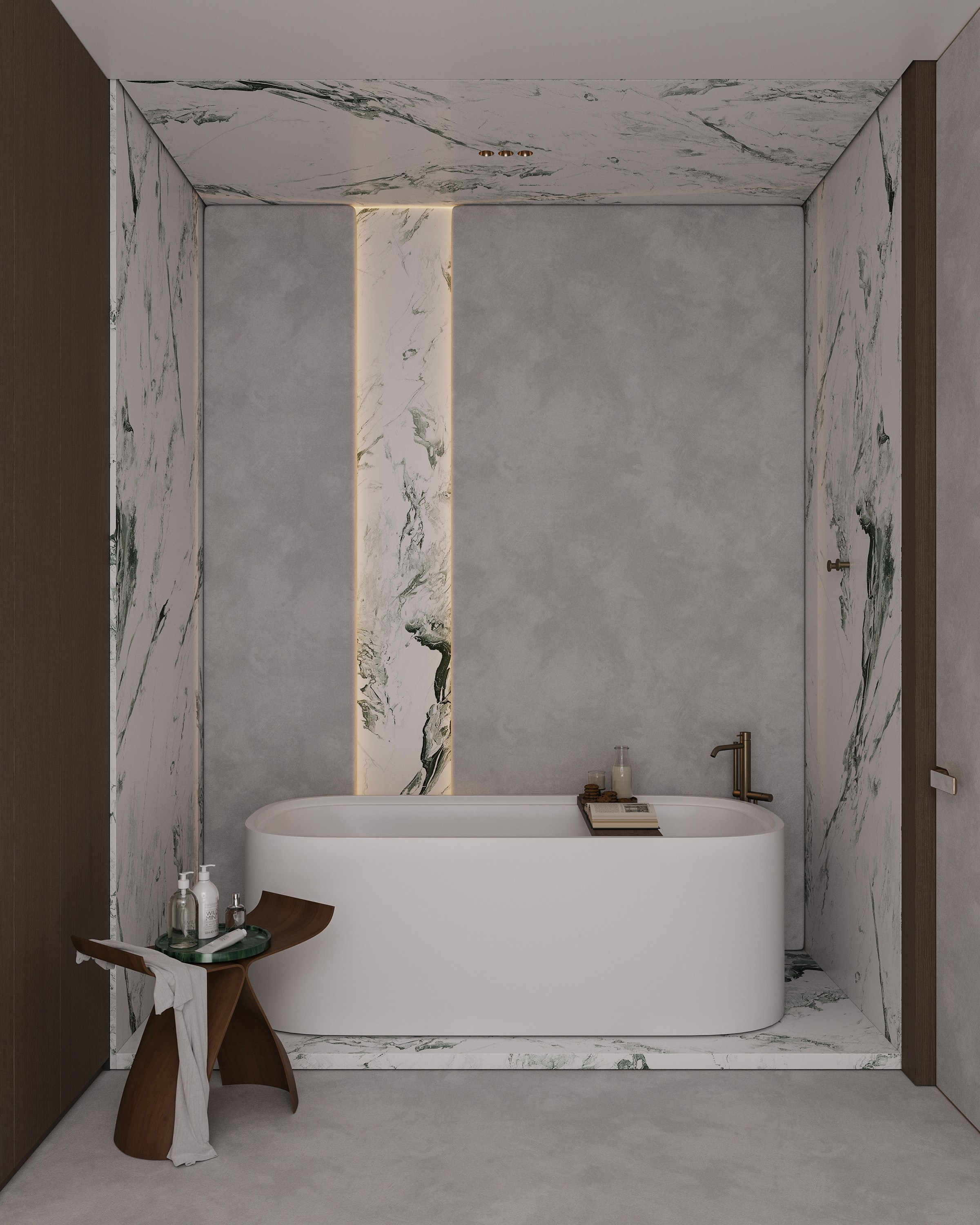 Ванная комната с панорамным окном. 3D визуализатор