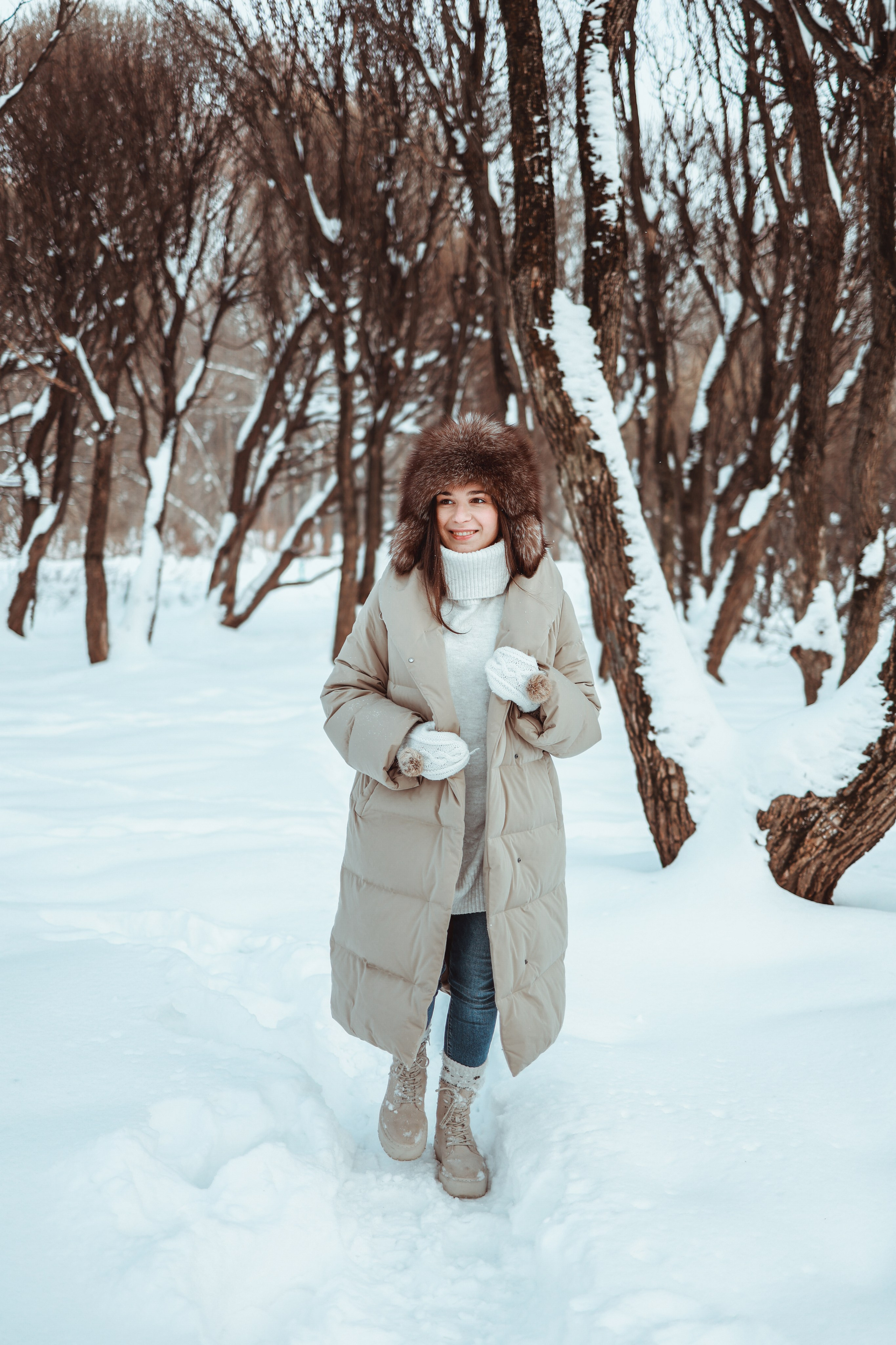 Ирина зима в парке. Оксана Ромашкина- семейный и ньюборн фотограф из Москвы