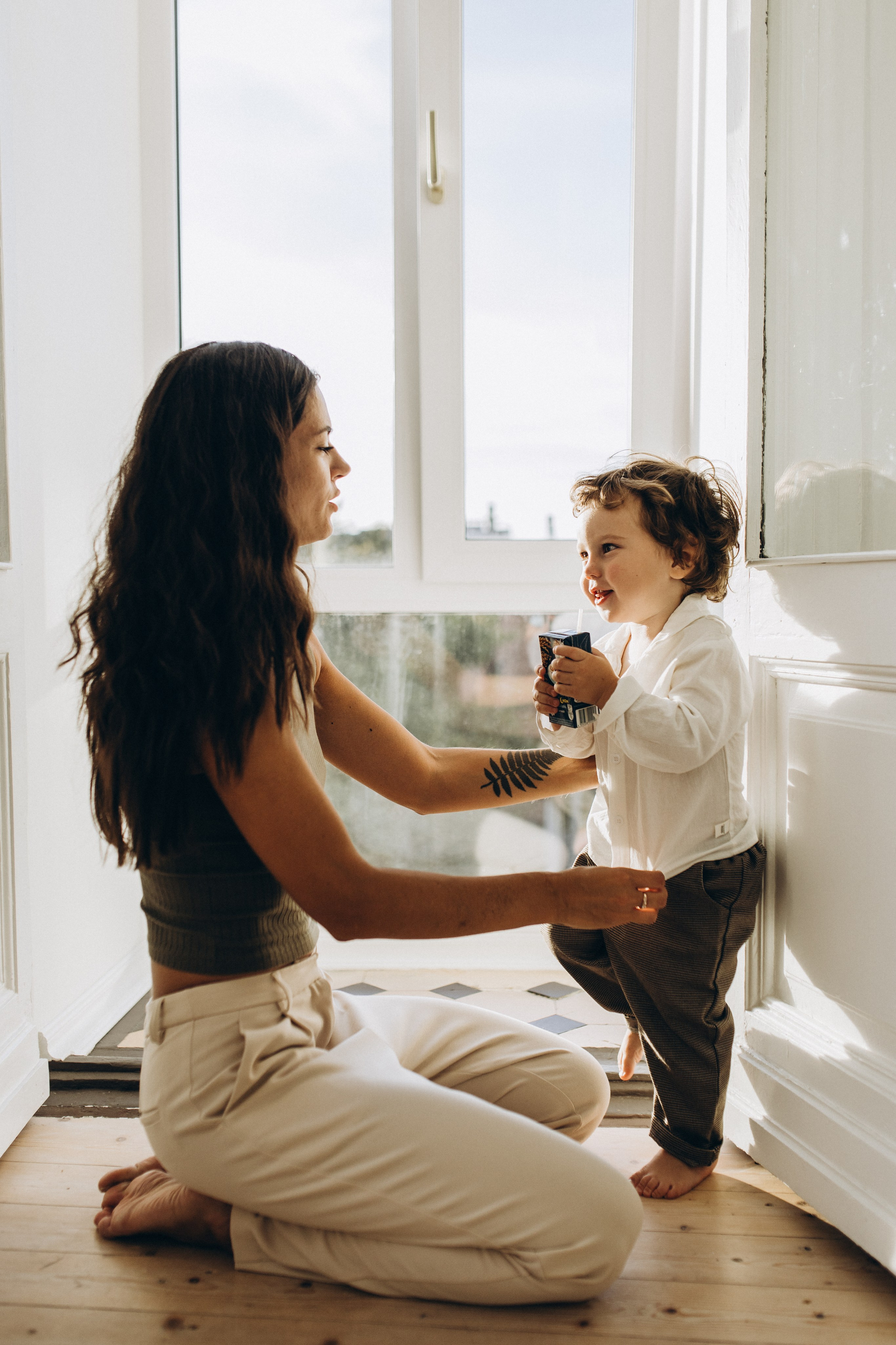 мама и маленький сын в студии Самара