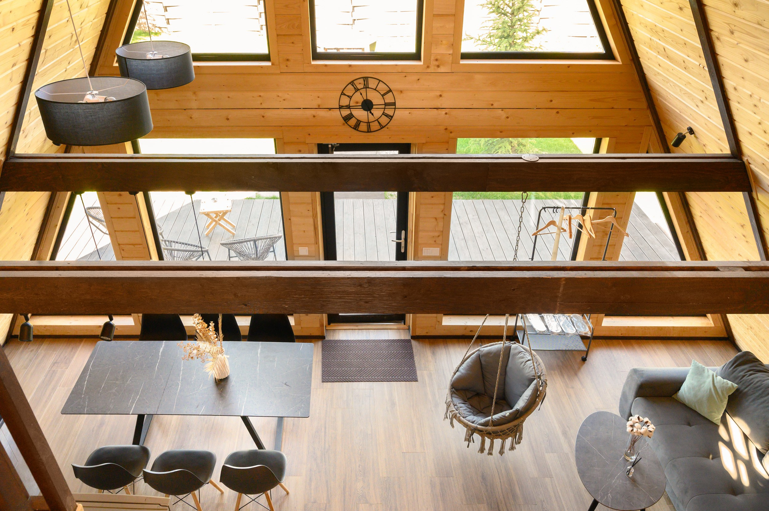 Коттедж для отдыха - «Чантриум» - смотреть дом №2. Коттедж А-фрейм с баней и уличным чаном в Подмосковье - в аренду для отдыха