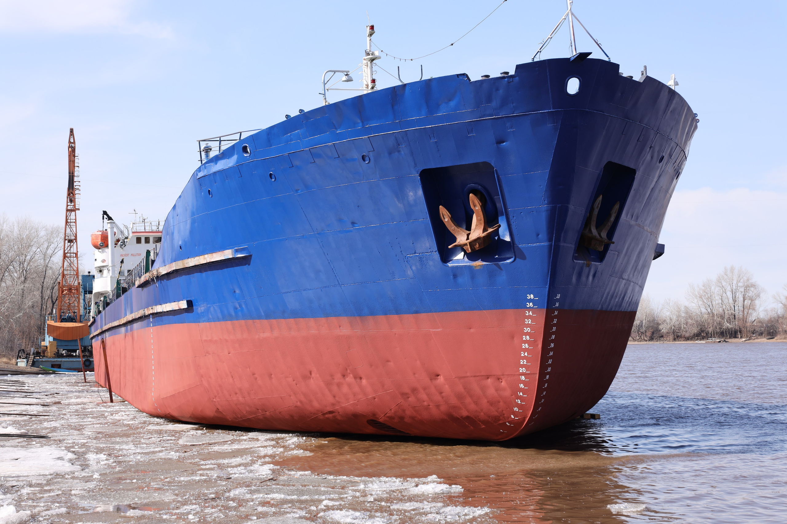 ЗАО нефтефлот Зимние фото + закаладка киля Судна. Фотограф в Самаре Максим Тырин