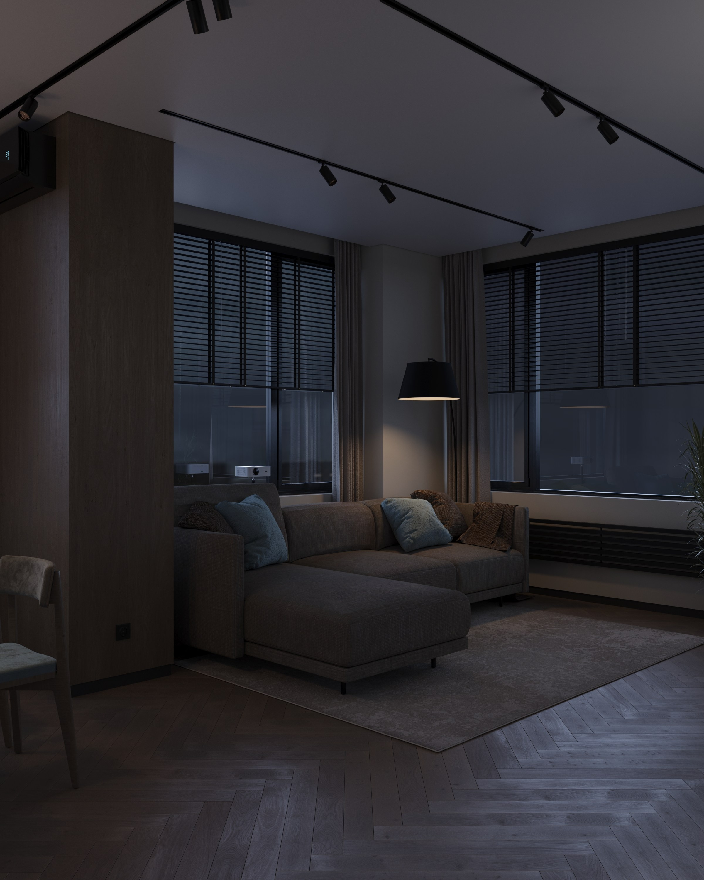 Интерьер квартиры в ЖК Небо. г. Москва. Главная