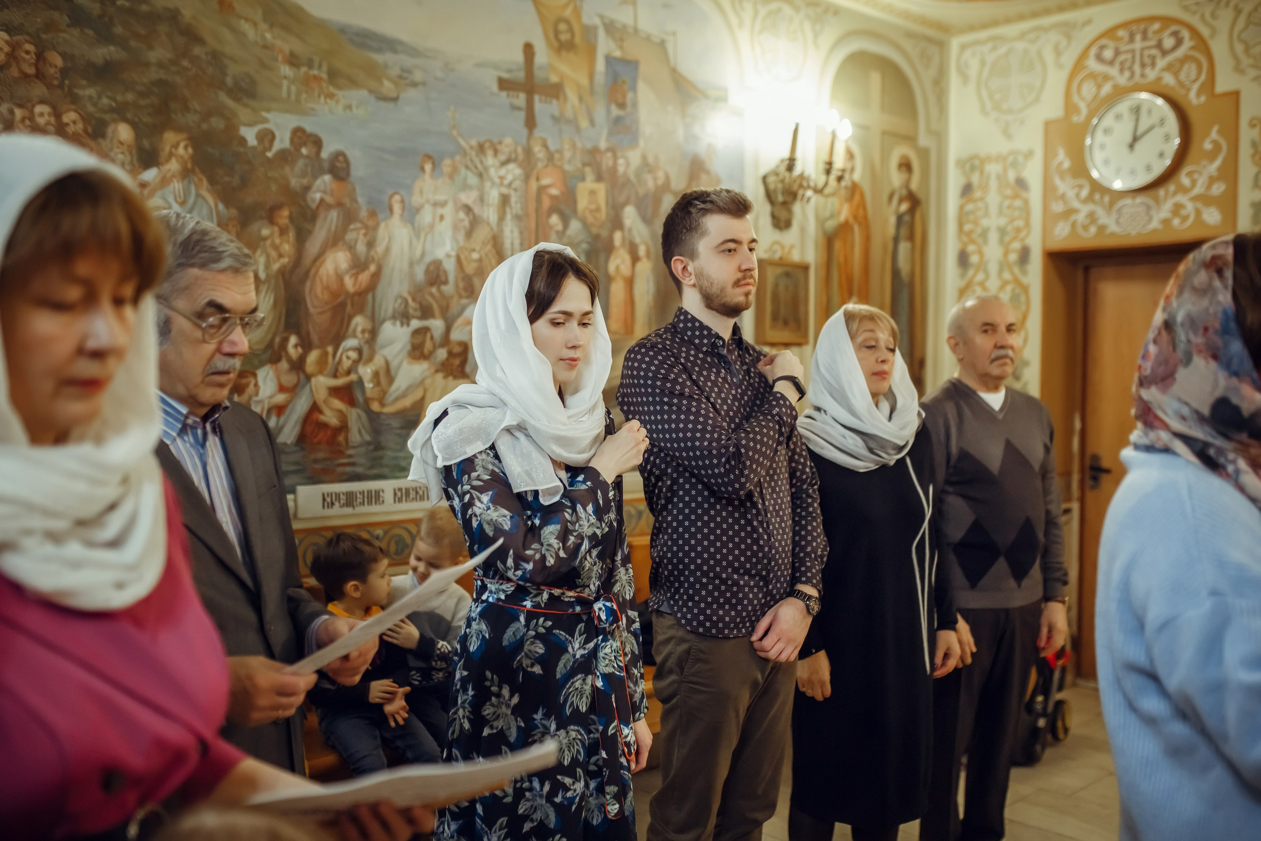 Крещение Валерии. Фотограф на Крещение, семейный фотограф в Москве