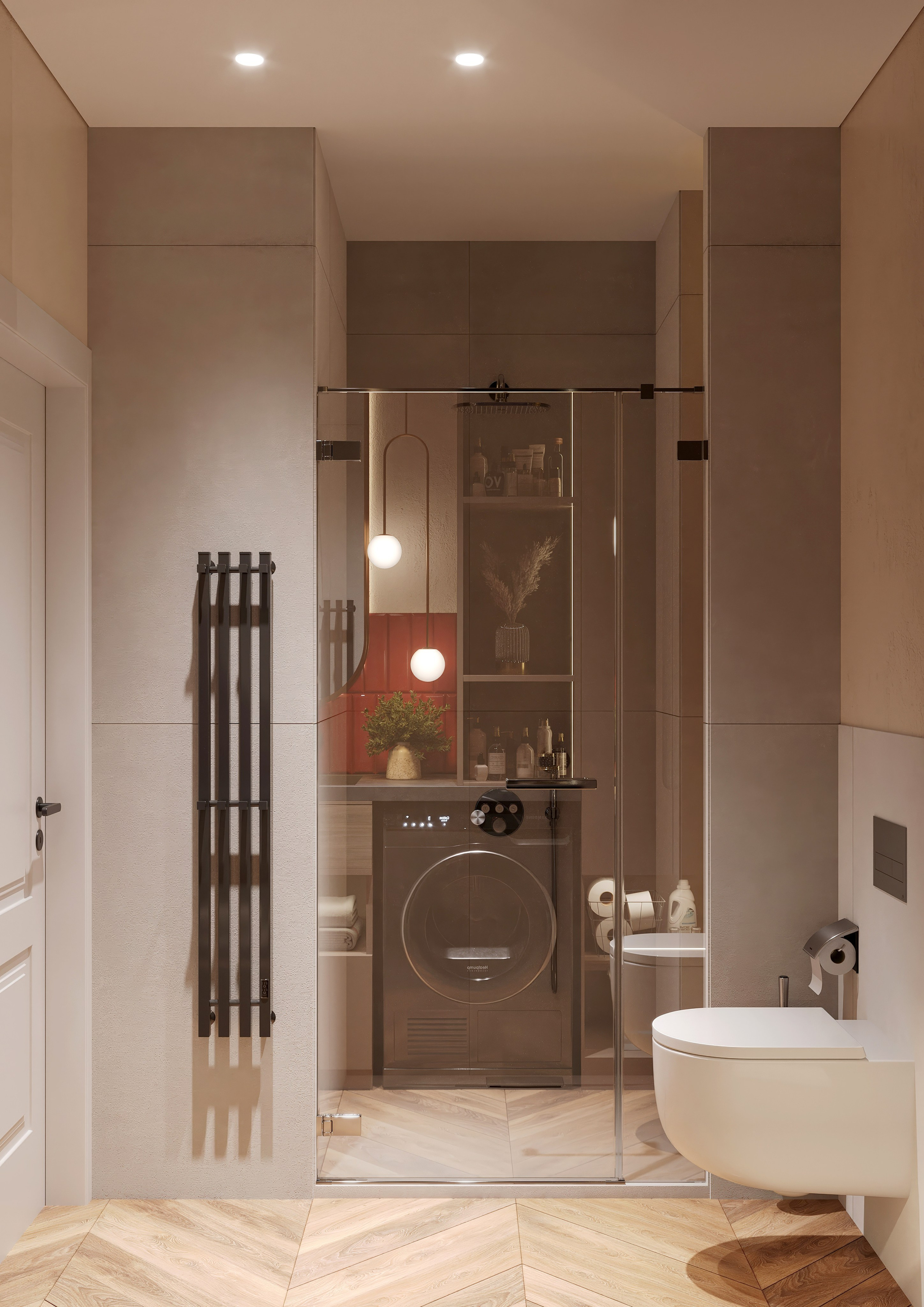 Studio Apartment — Warm and Modern Interior Design. 3D INTERIOR AND ARCHITECTURE VISUALIZATION