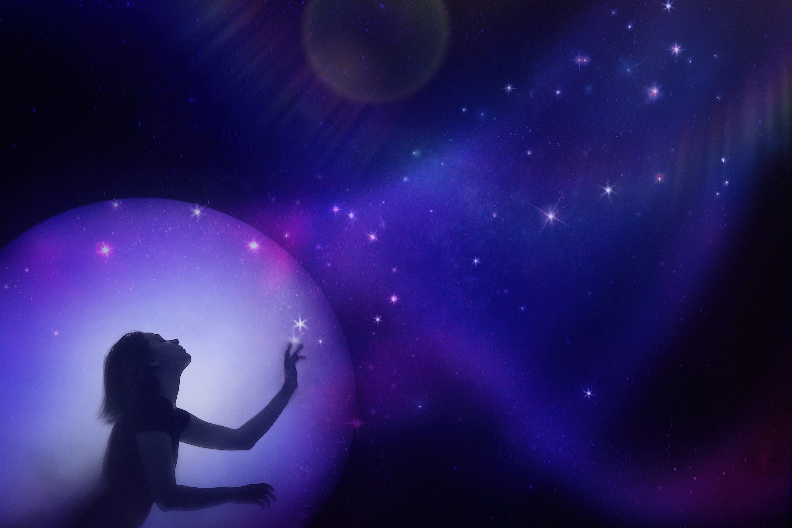 Силуэтная фотография в студии