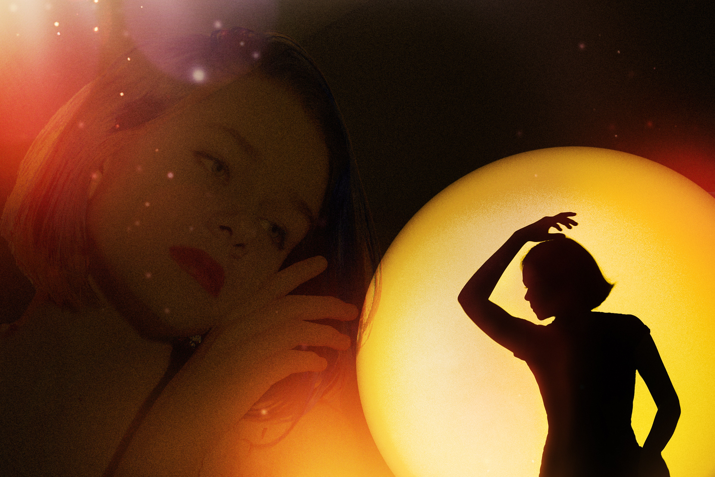 Силуэтная фотография в студии