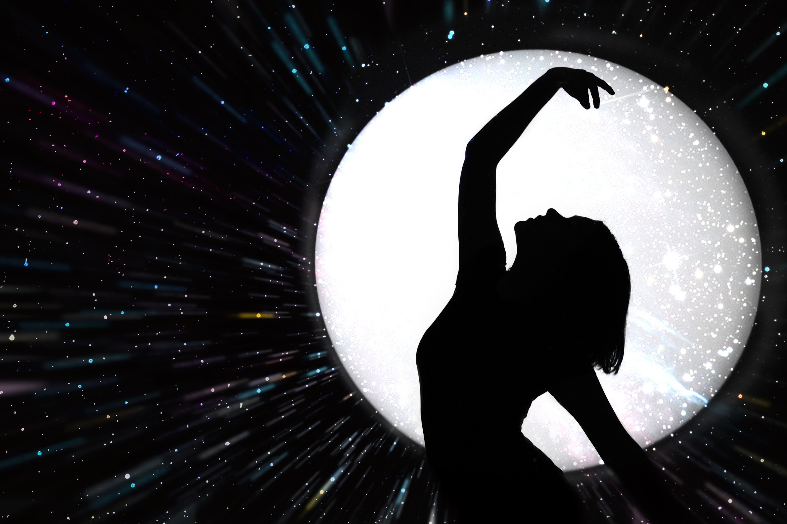 Силуэтная фотография в студии