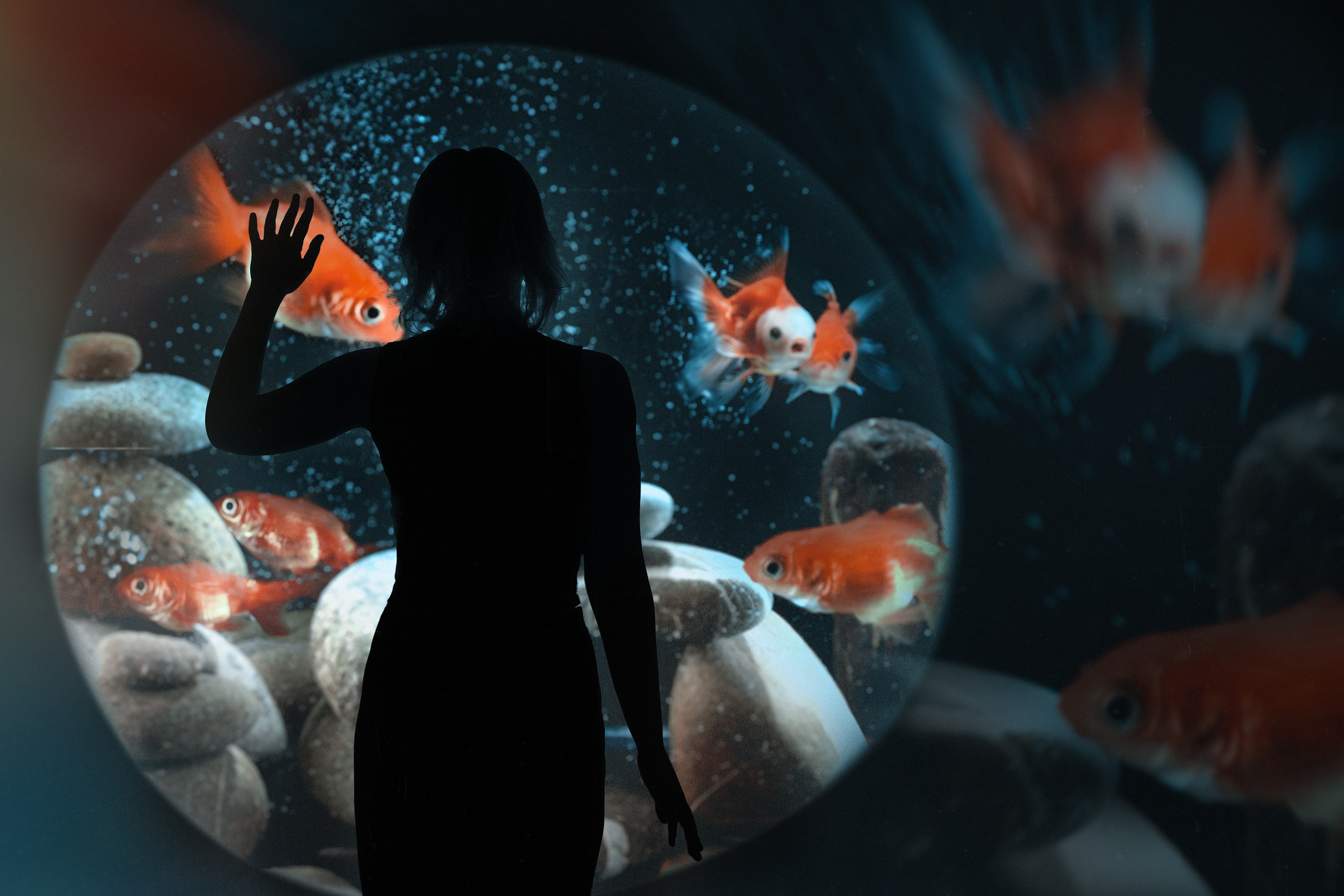 Силуэтная фотография в студии