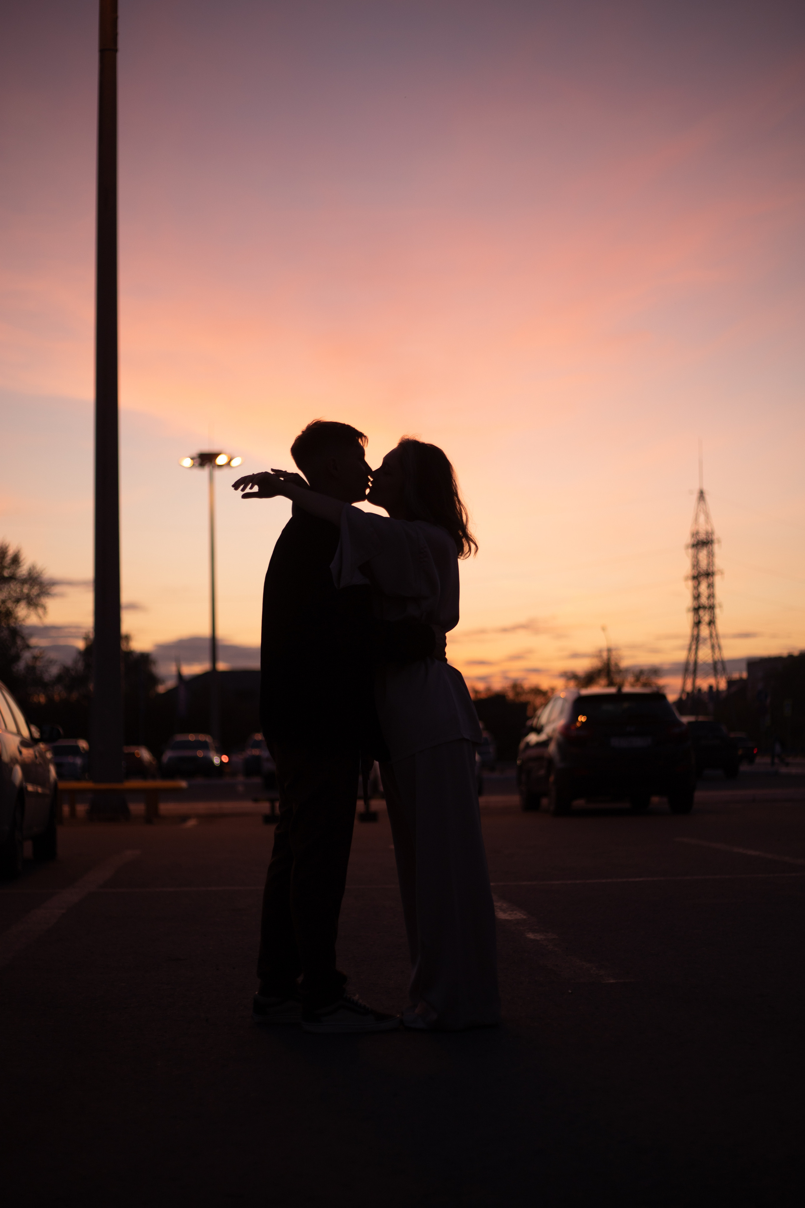 Саша и Слава на закате. Женский и семейный фотограф в Томске Алиса Качан