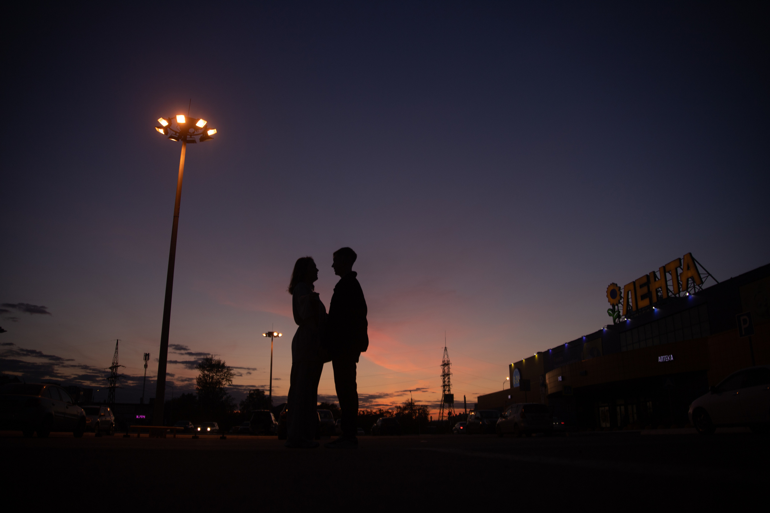 Саша и Слава на закате. Женский и семейный фотограф в Томске Алиса Качан