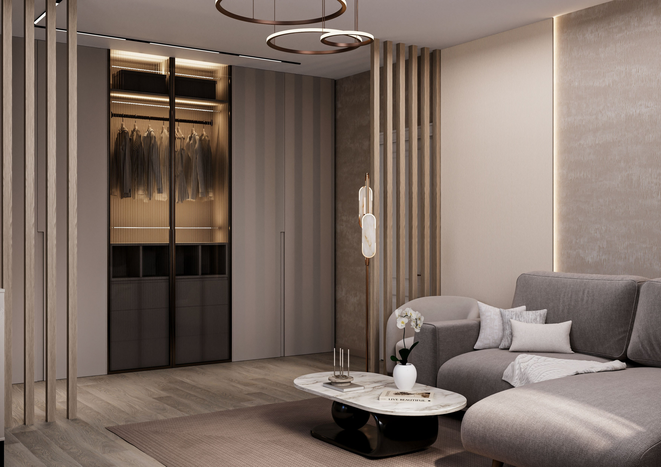 Просторная стильная двушка г. Краснодар. Батракова Наталья дизайнер интерьеров Санкт-Петербург Москва Архангель