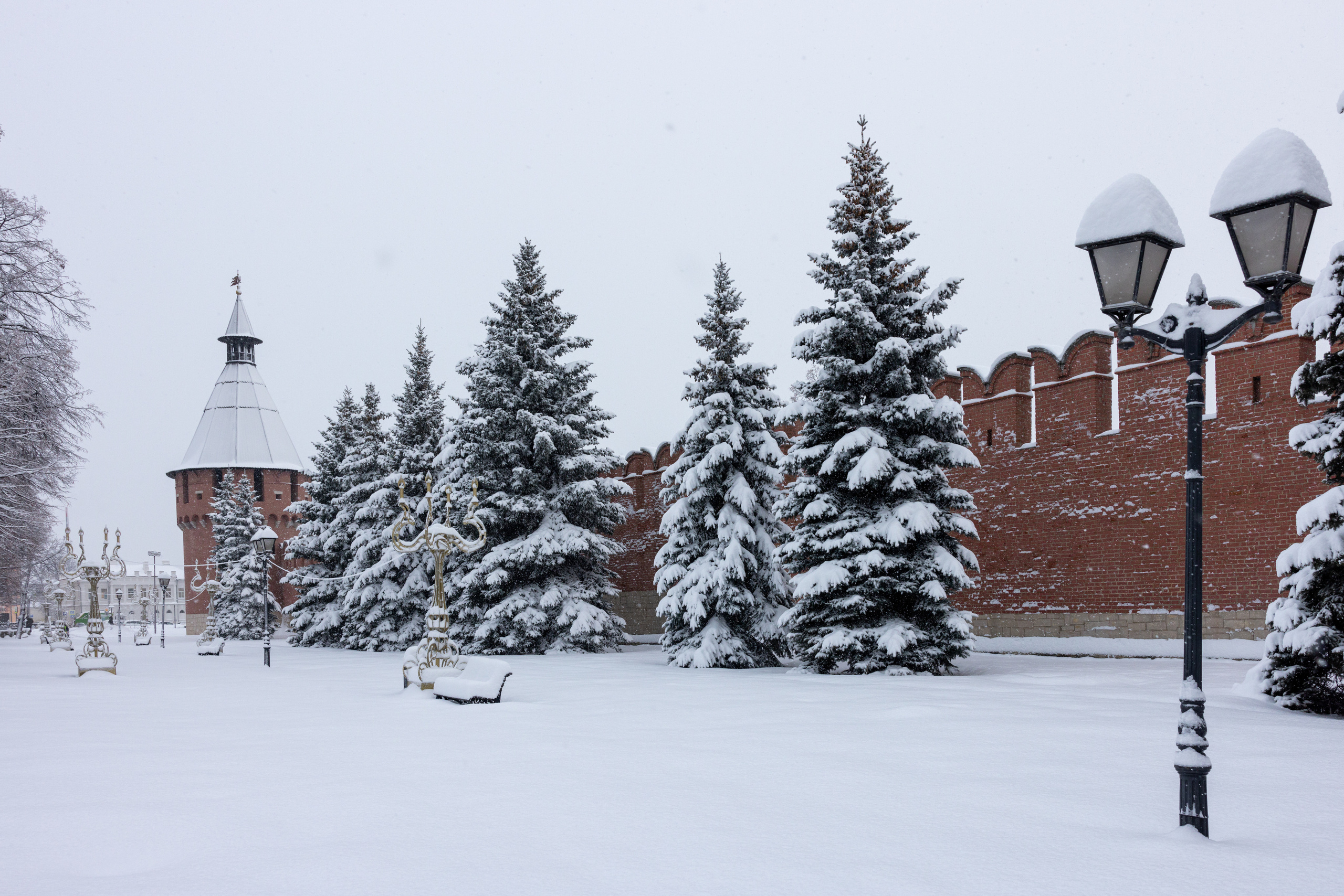 Тульский кремль после снегопада 16 декабря 2022 года. Фотограф в Туле Крупский АнДРей. Фотостудия «КАДР71» в Туле