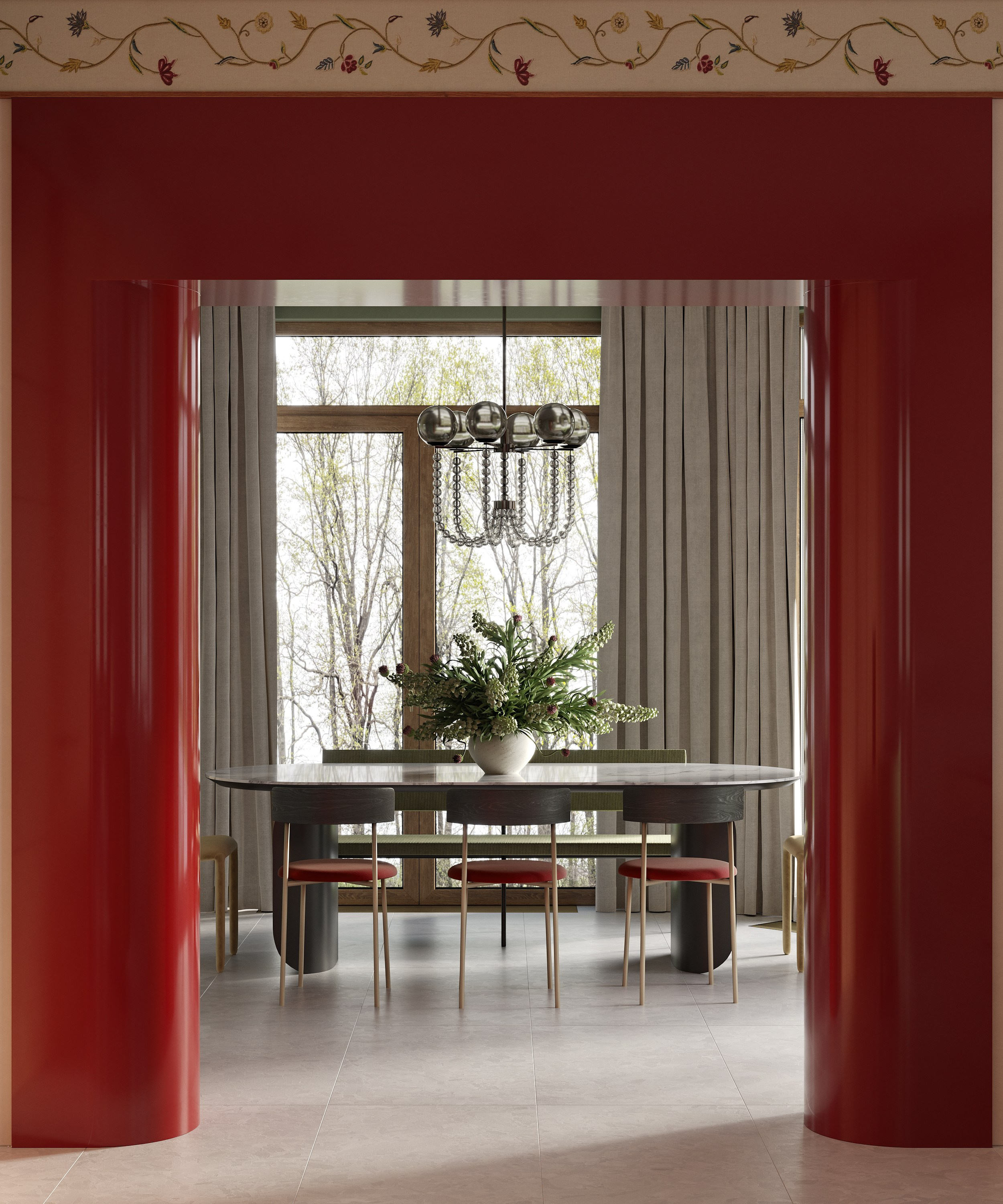 Spring dinning | Design by Lake and Walls. Interior visualisation | avocado.render