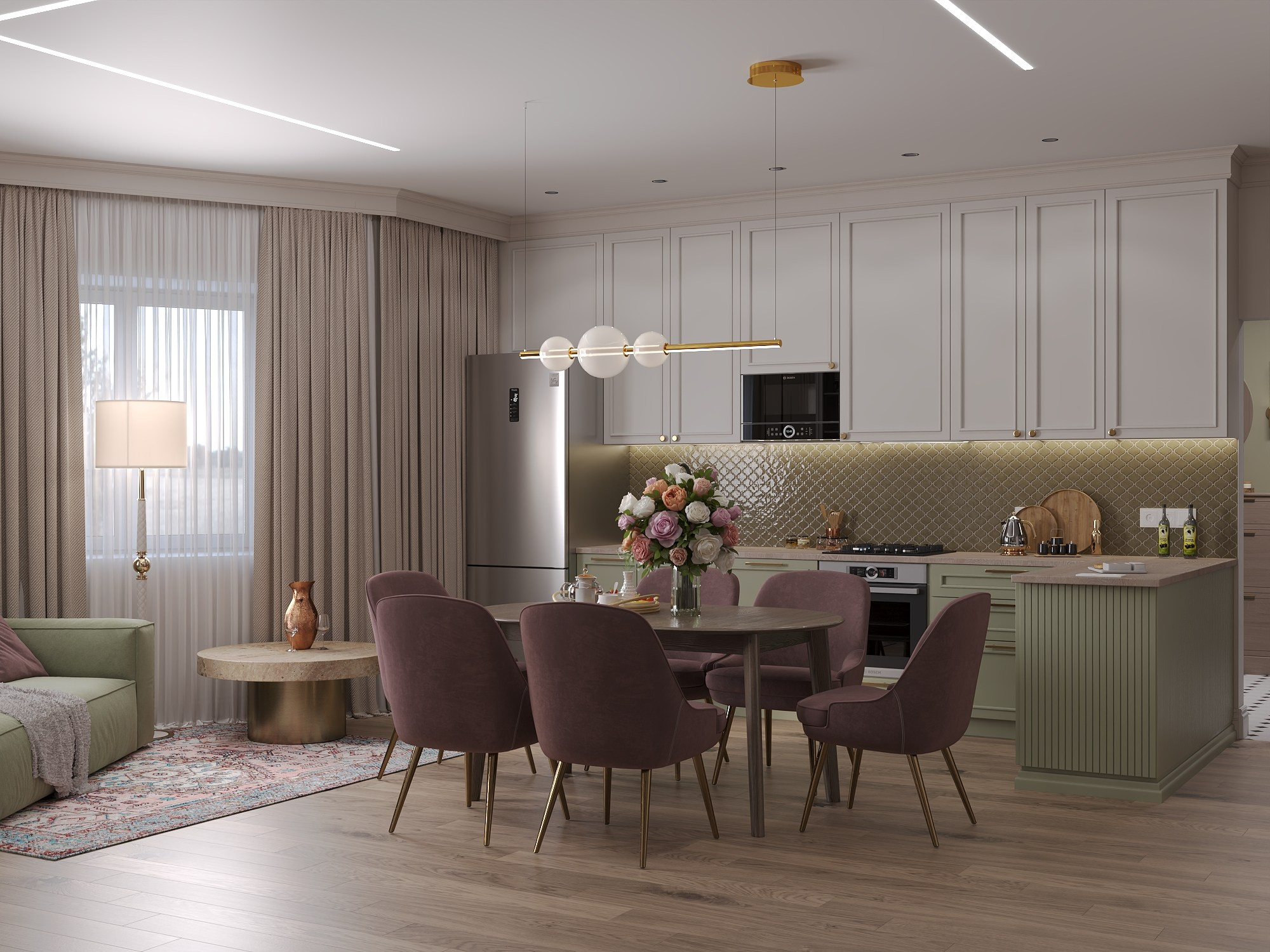 Г. Челябинск, квартира 125 м². БК студия дизайна интерьера