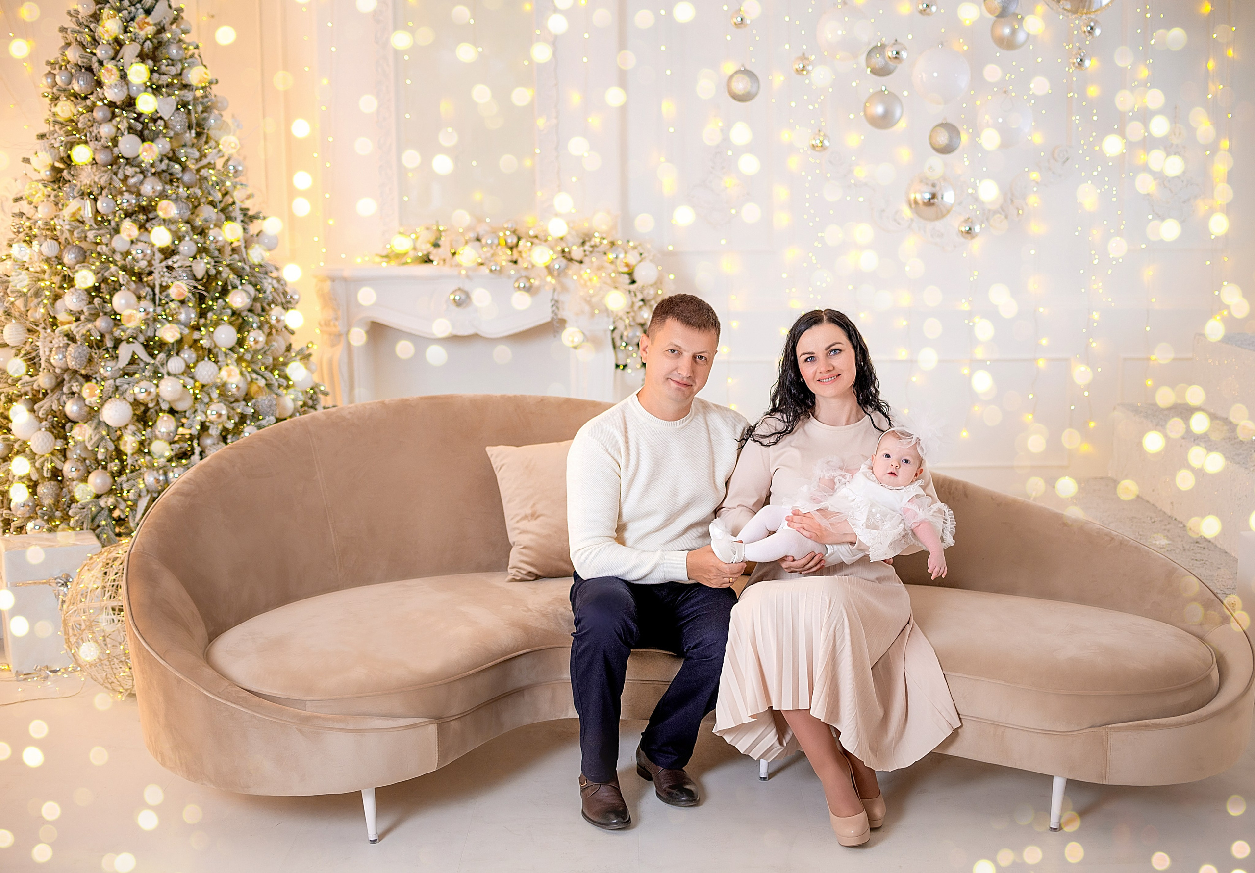 Новогодняя семейная фотосессия в Краснодаре 2023-2024. Фотограф новорожденных Краснодар Малышенко Надежда