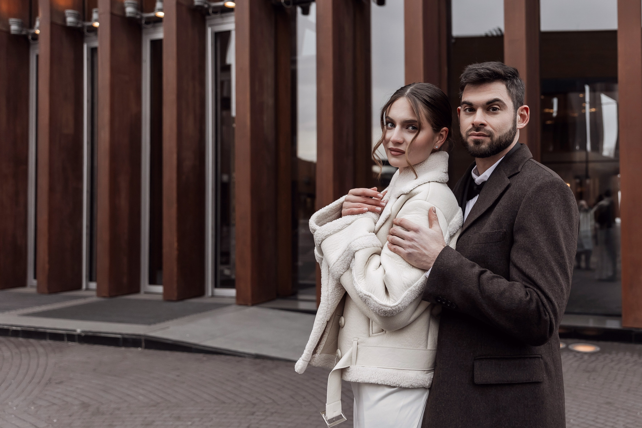 Свадебная фотосессия перед росписью в ЗАГСе. Студийная съемка жениха и невесты. Анастасия Чиркова, Фотограф Москва