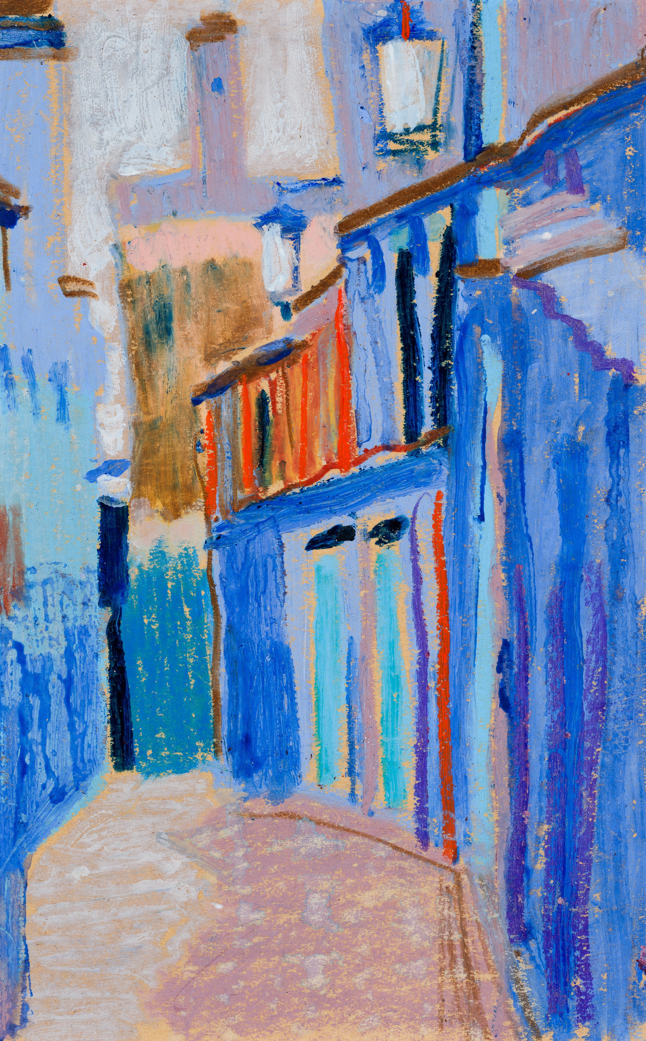 «Марокко-2» - художник Лариса Блохина (бумага, смешанная техника, 21,5x13 см, 2026)