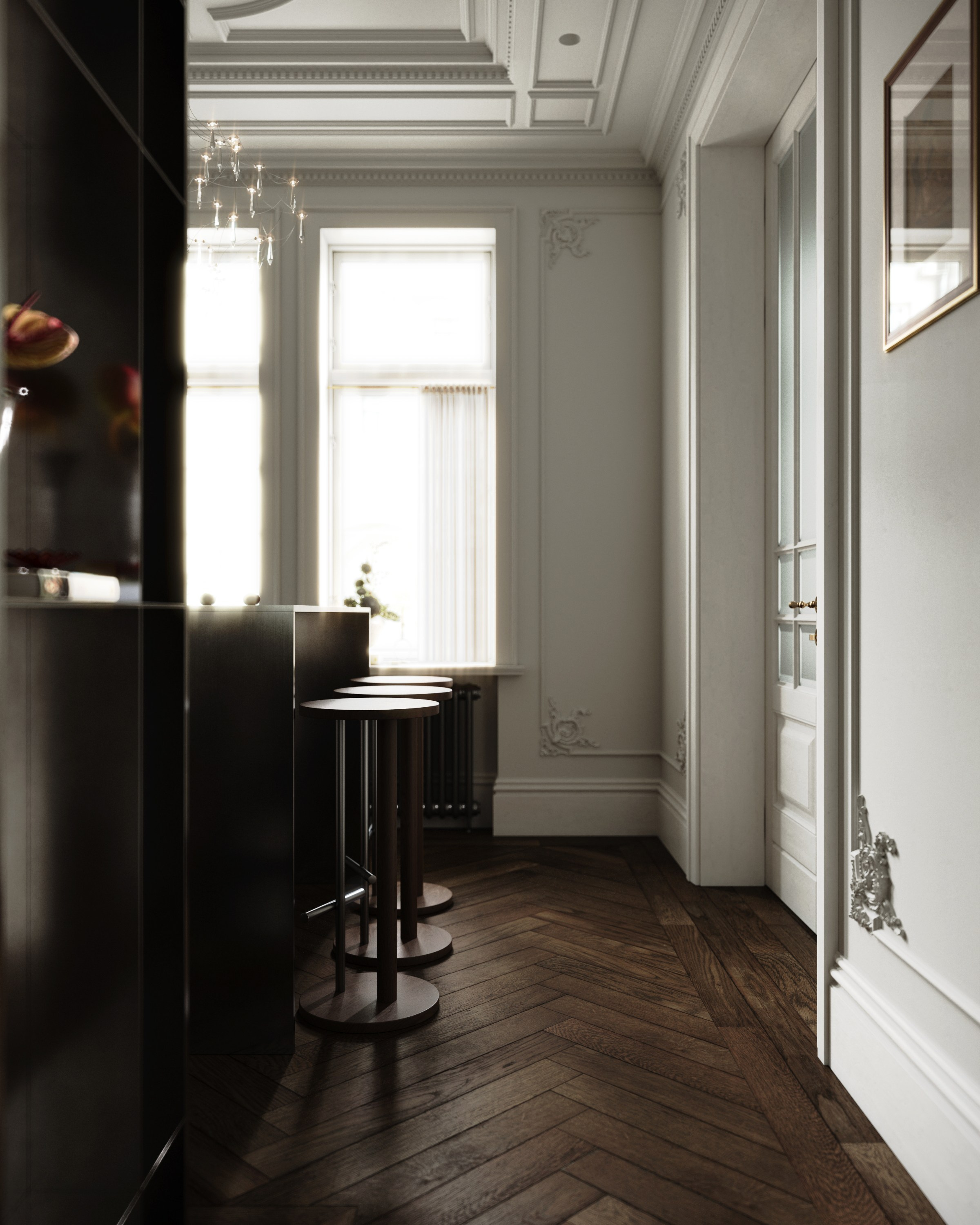 Кухня в старом фонде. Создание 3д визуализаций. Анимированное видео. Сборка сцен