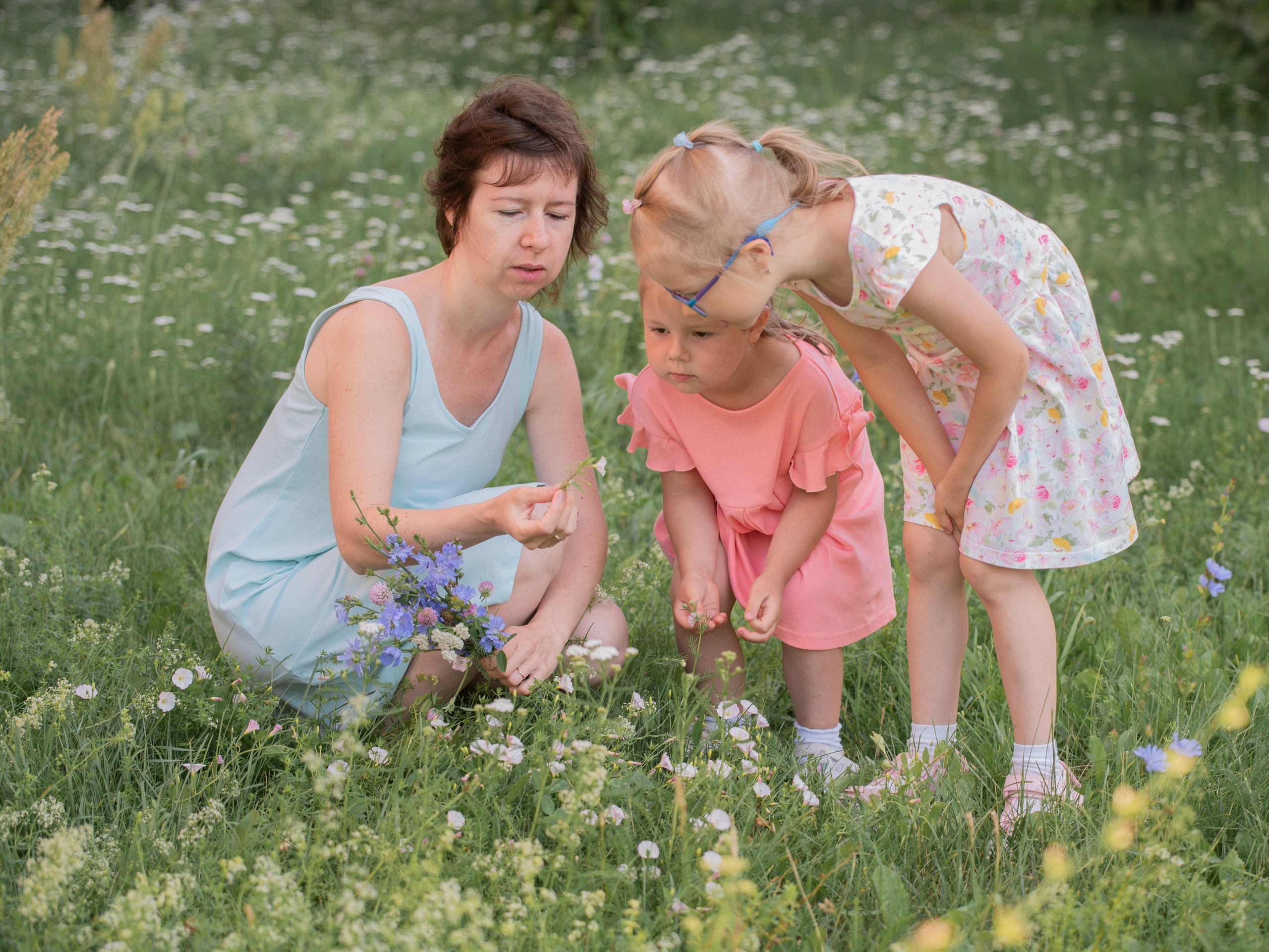 Настена с дочками. Женский и семейный фотограф в Москве, Железнодорожном Анастасия Кинёва
