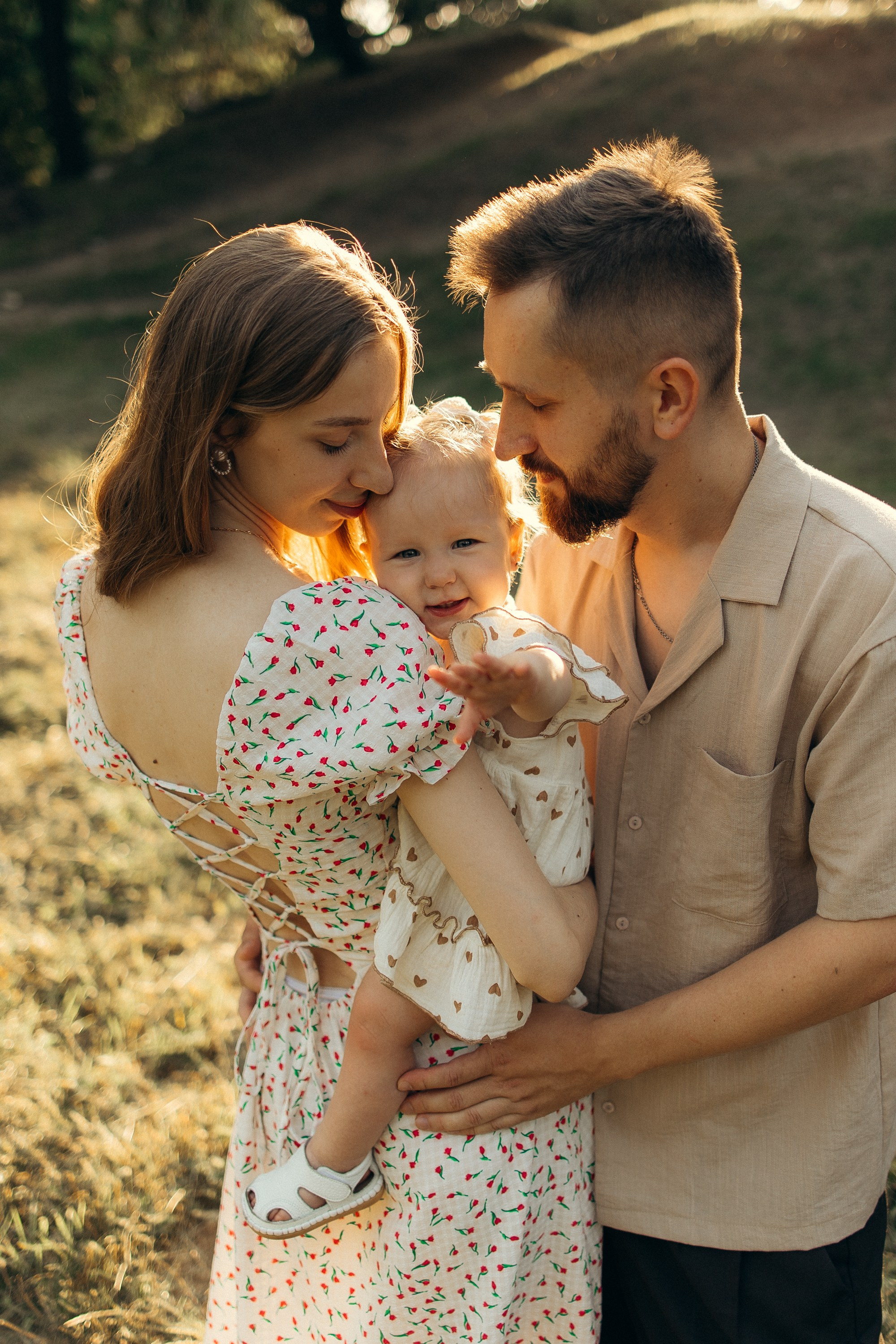 Игорь, Мария и Анютка — дендрарий. Семейный фотограф в Краснодаре Храмова Анна
