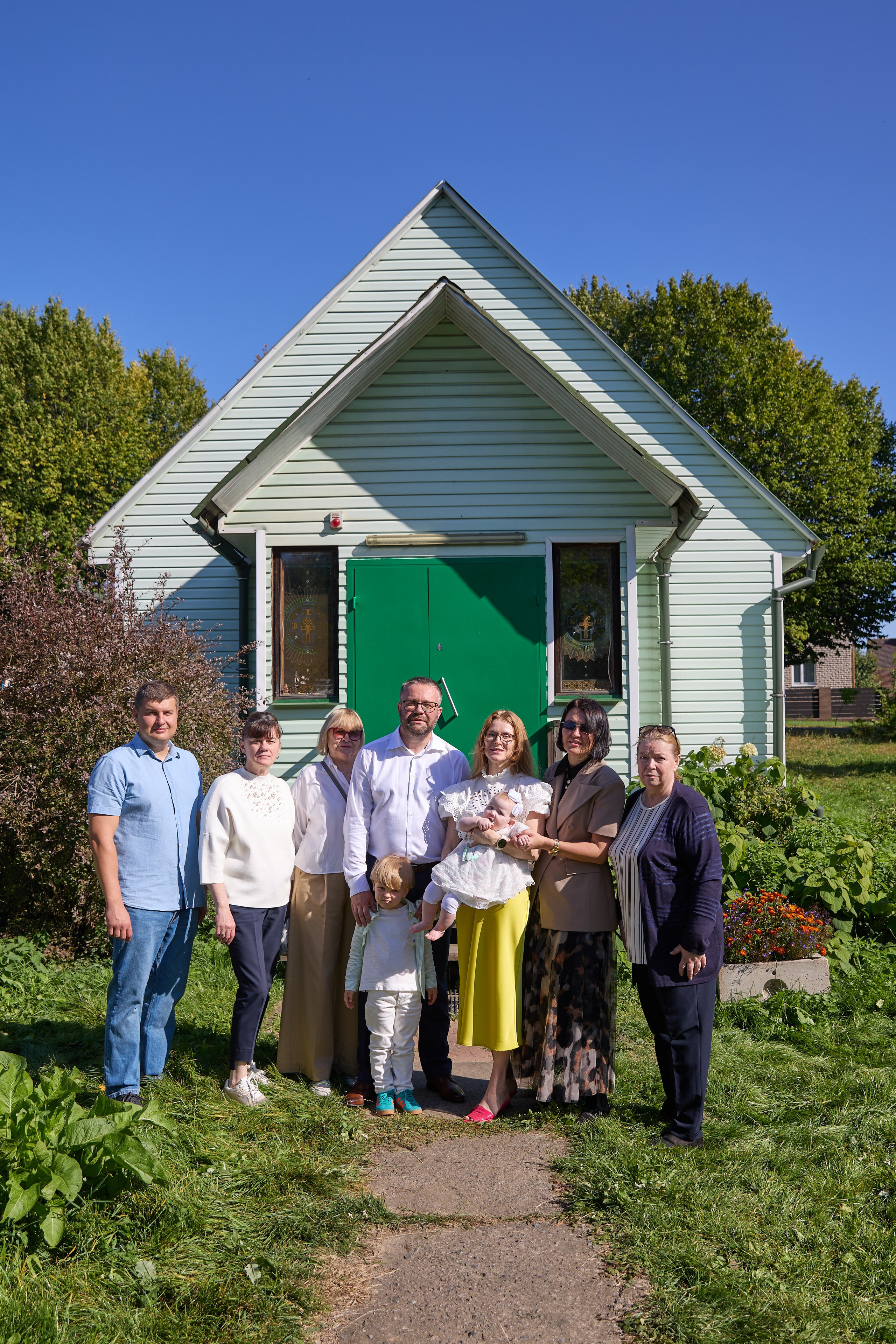 Съемка крещения в Щомыслице