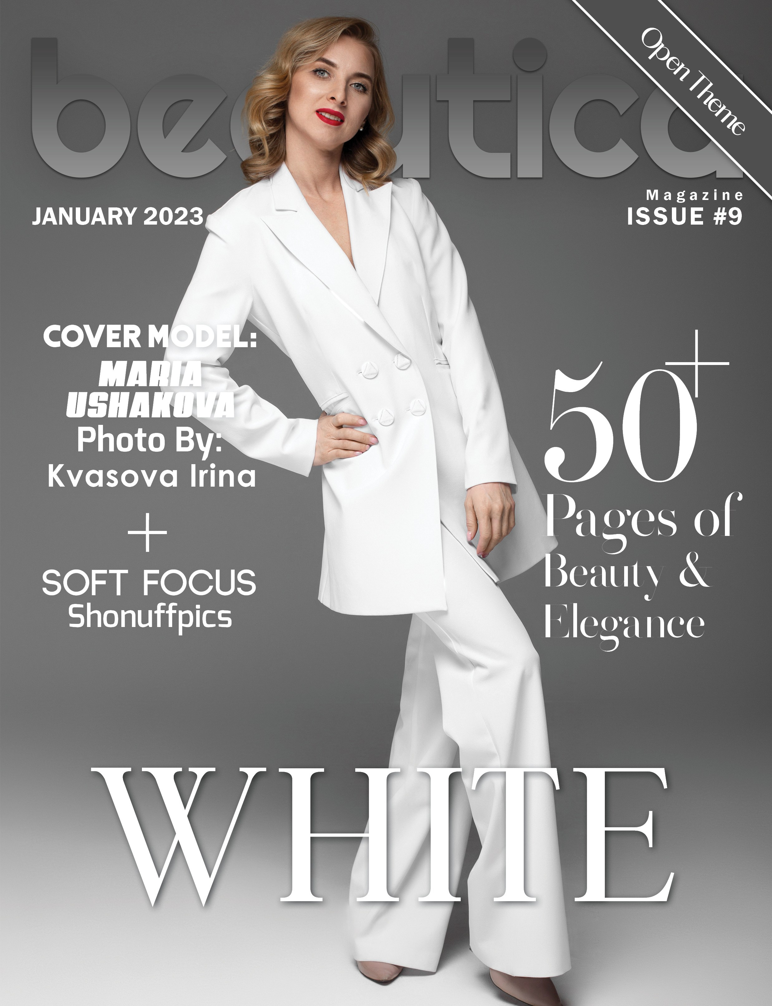 Мария на обложке журнала BEAUTICA (США, КАЛИФОРНИЯ)