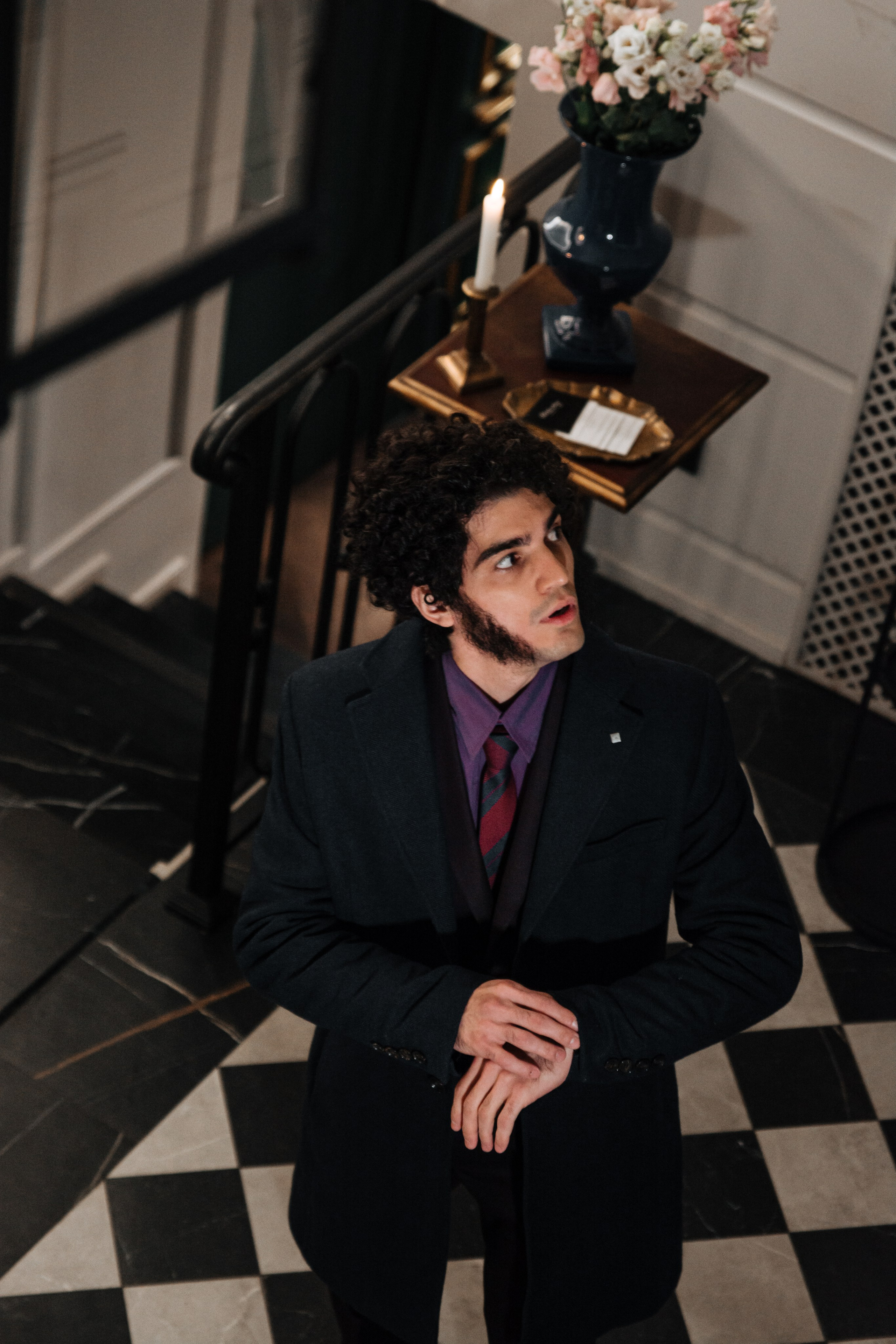 Пушкин в отеле «Оболенский». Съёмка ролика для конкурса. Портретный фотограф в Санкт-Петербурге Дмитриева Наталия